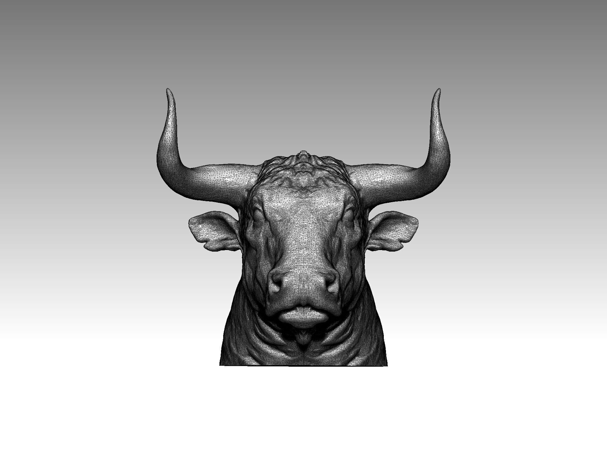 bull head animal 3D print model_5