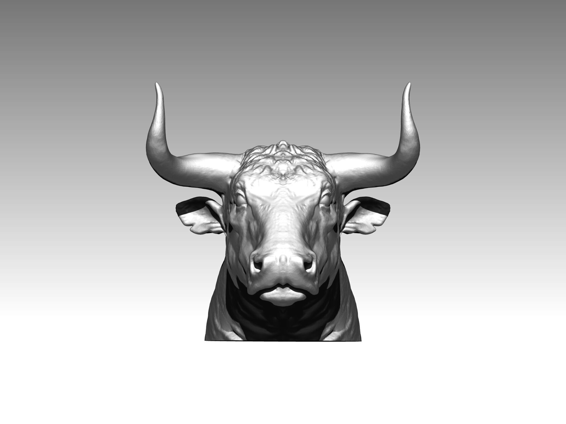bull head animal 3D print model_1