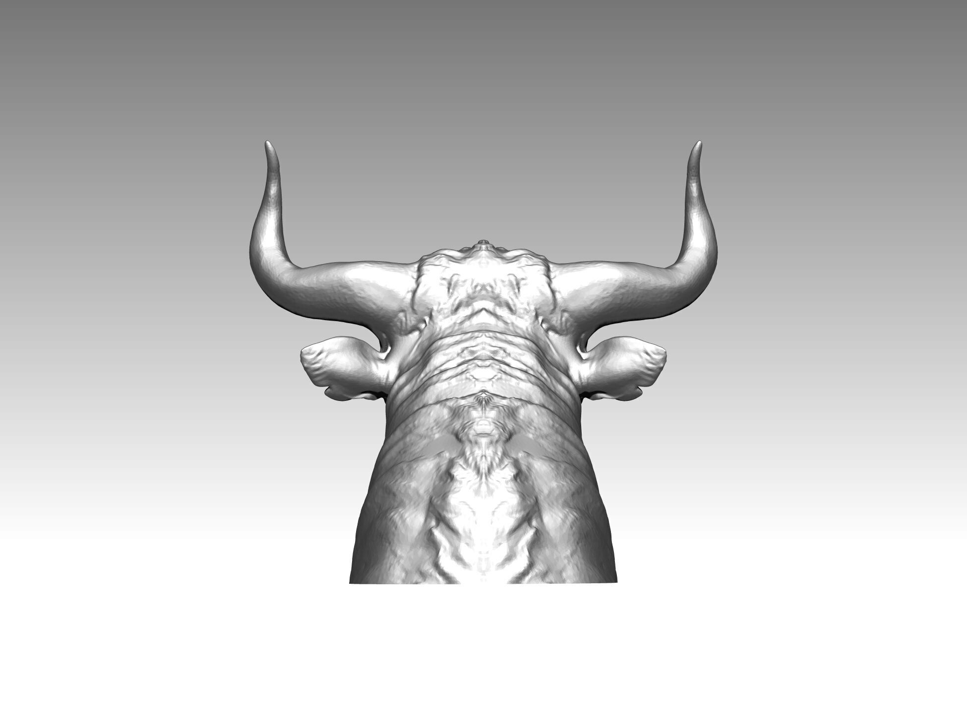 bull head animal 3D print model_4