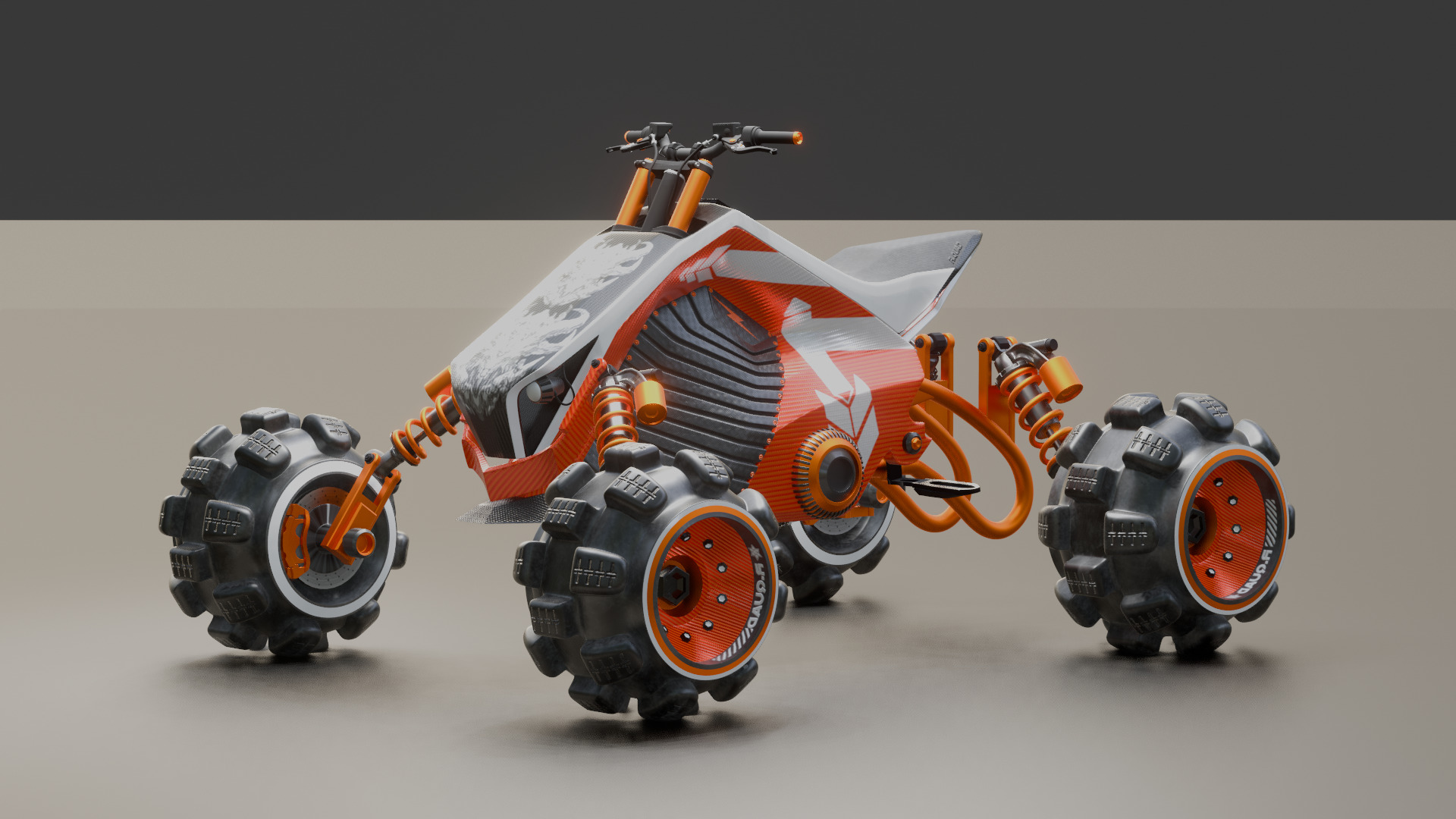 Futuristic Off-Road Quad Bike 3D model_15