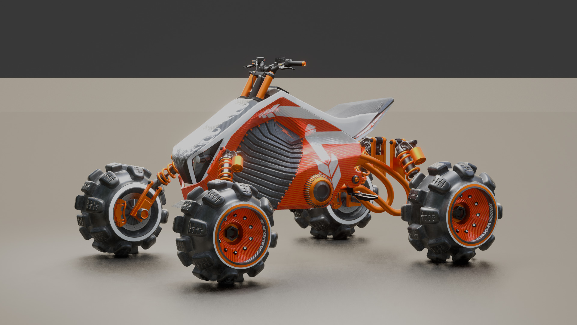 Futuristic Off-Road Quad Bike 3D model_36
