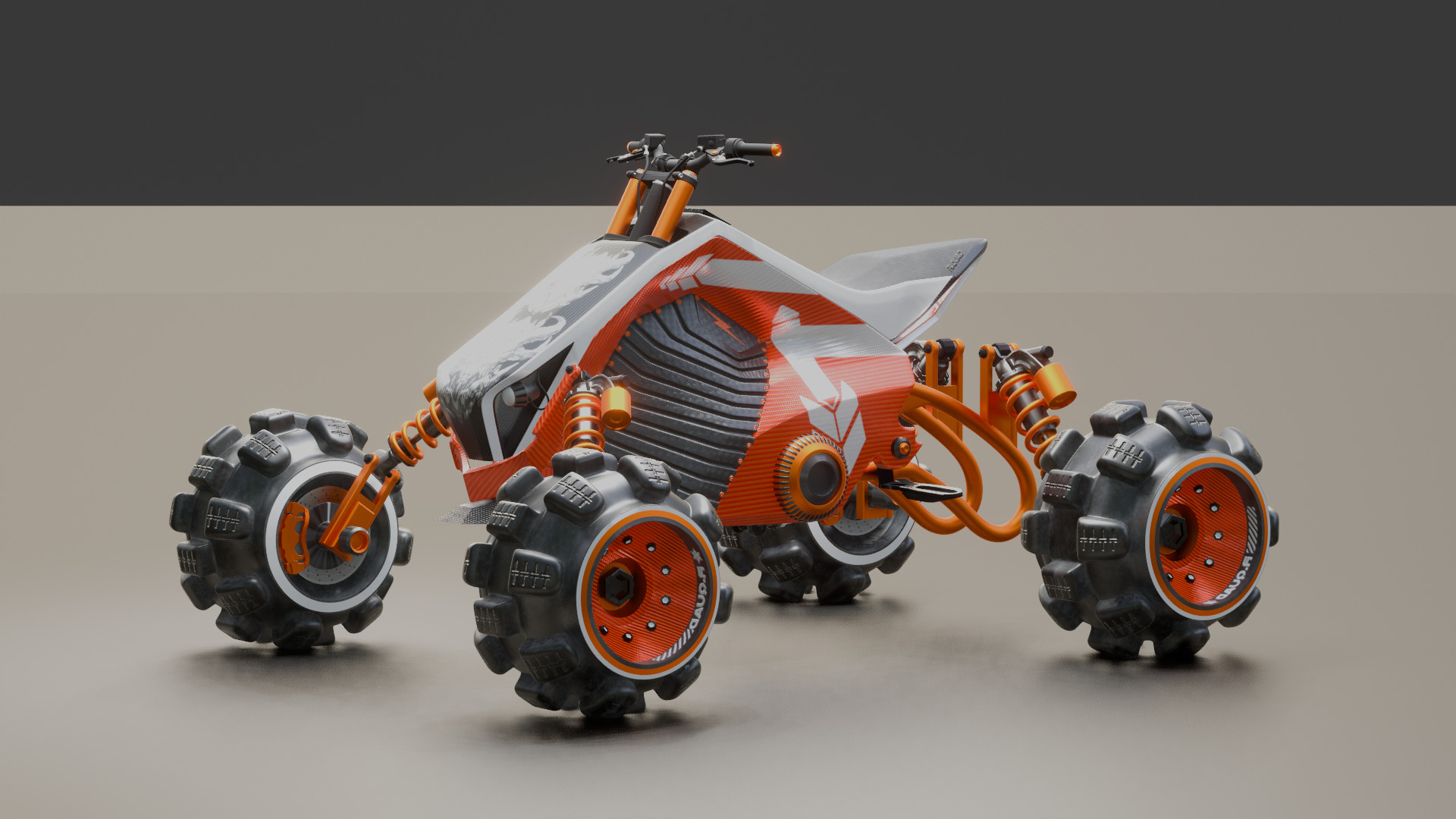 Futuristic Off-Road Quad Bike 3D model_34