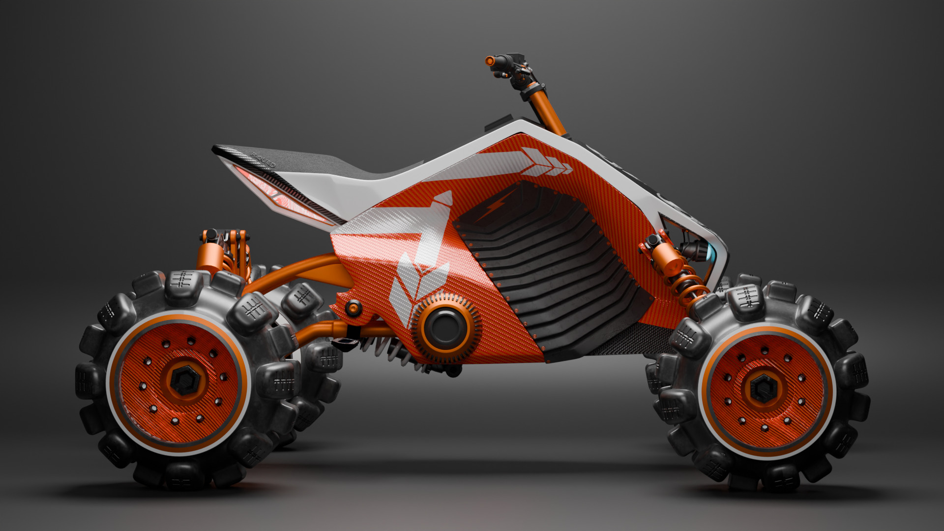 Futuristic Off-Road Quad Bike 3D model_1