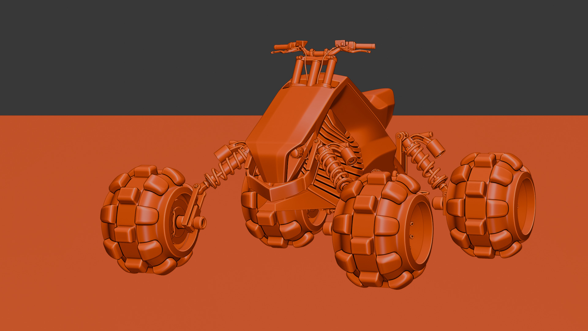 Futuristic Off-Road Quad Bike 3D model_67
