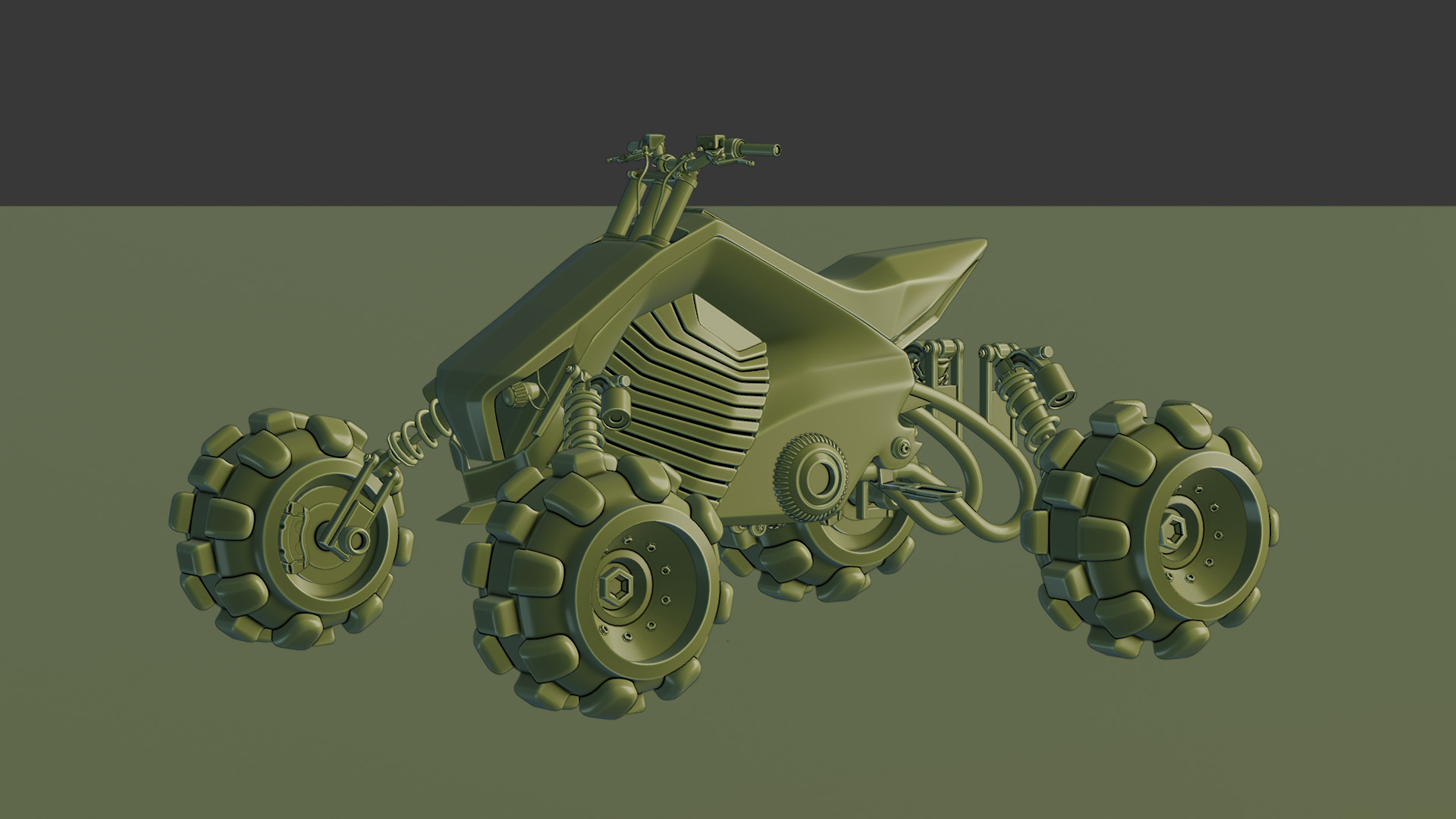 Futuristic Off-Road Quad Bike 3D model_60