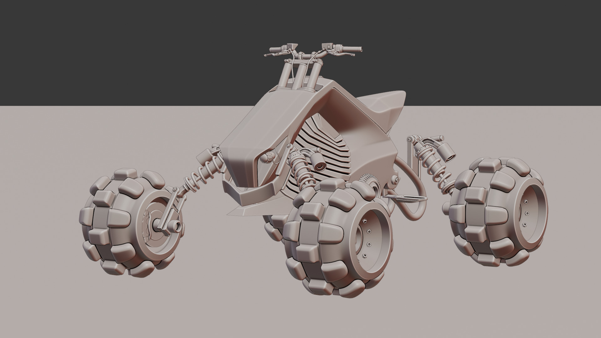 Futuristic Off-Road Quad Bike 3D model_56