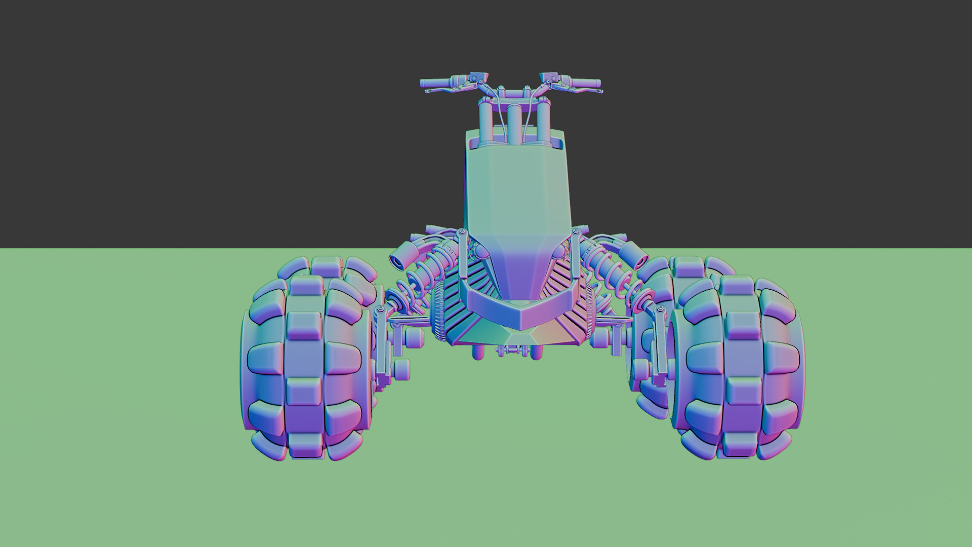 Futuristic Off-Road Quad Bike 3D model_41
