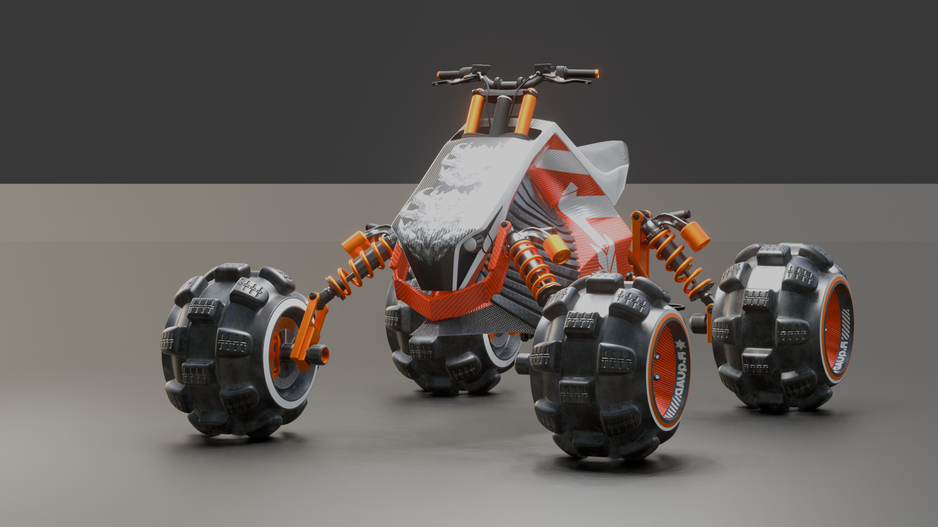 Futuristic Off-Road Quad Bike 3D model_33