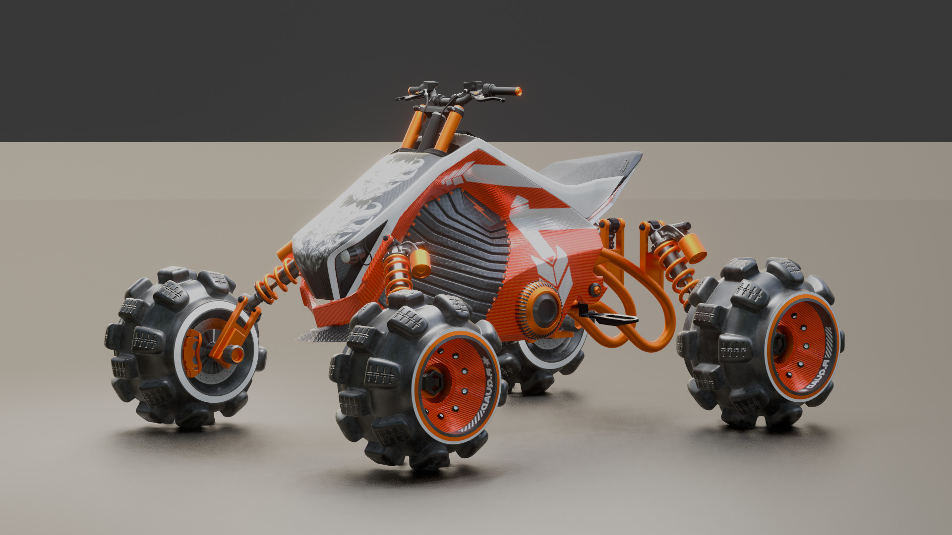 Futuristic Off-Road Quad Bike 3D model_32