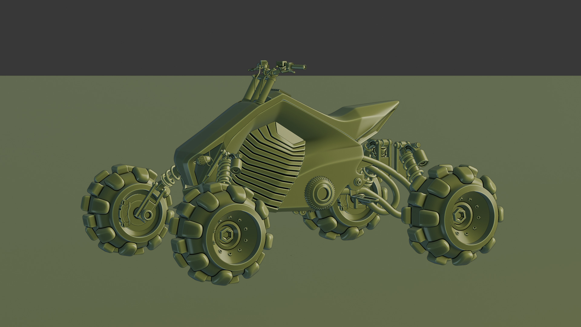 Futuristic Off-Road Quad Bike 3D model_63