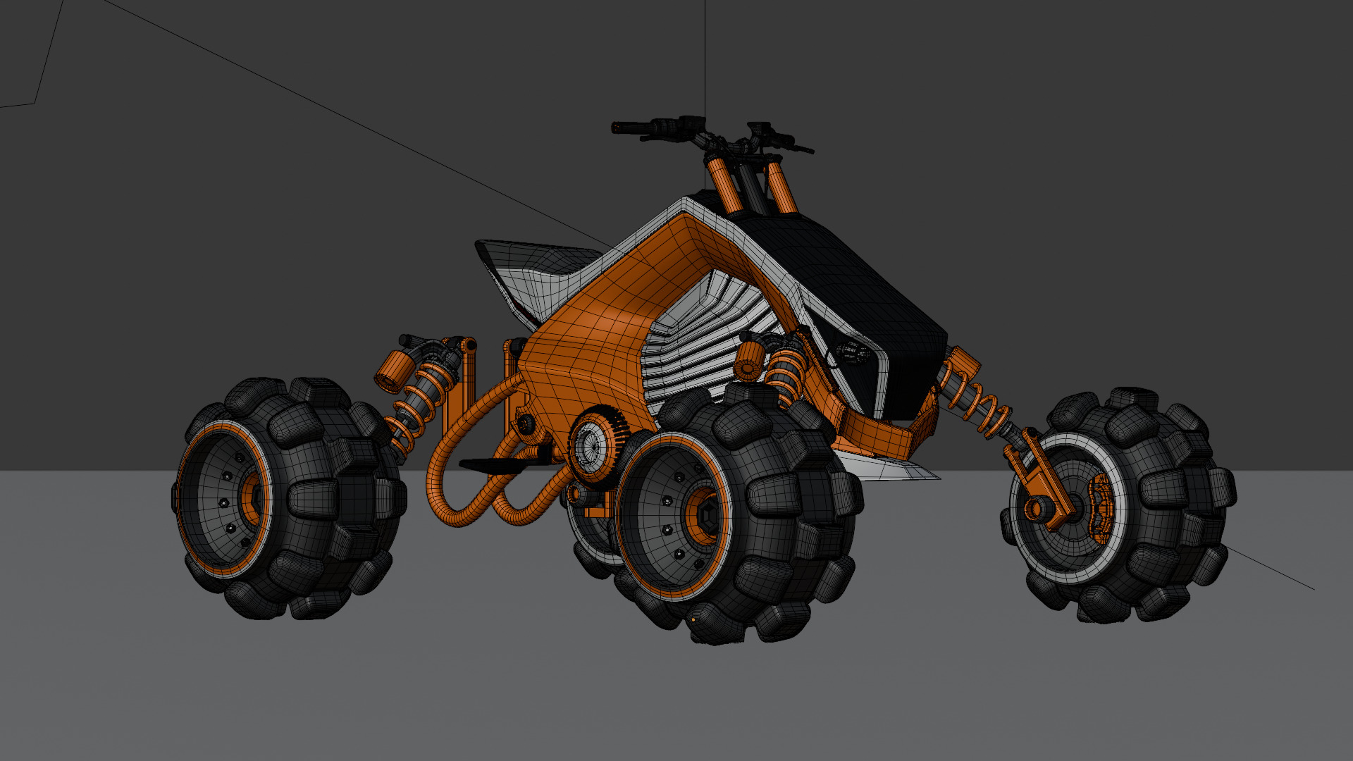 Futuristic Off-Road Quad Bike 3D model_49