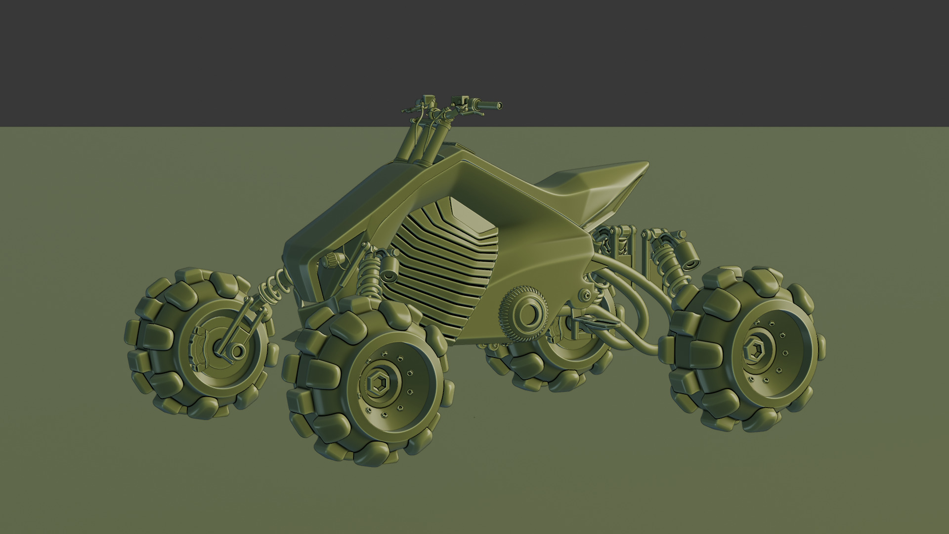 Futuristic Off-Road Quad Bike 3D model_68