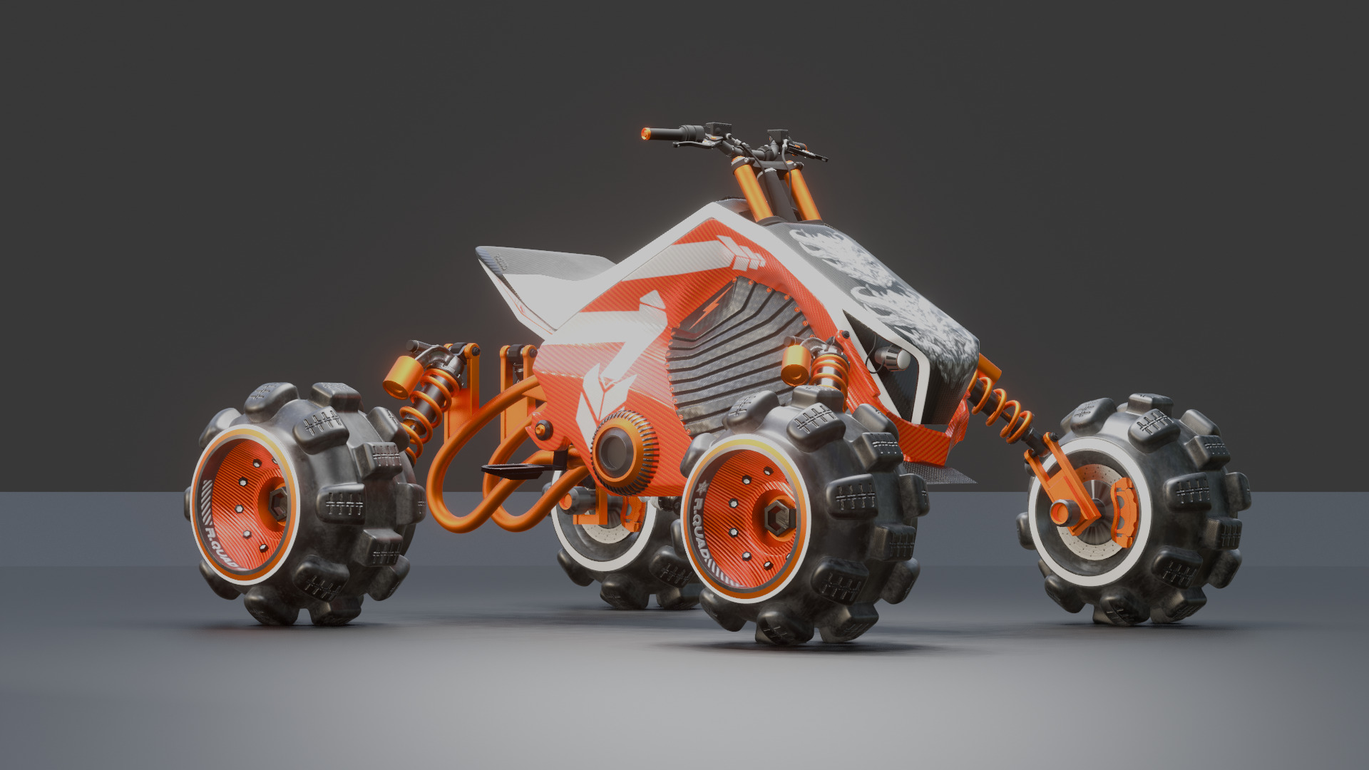 Futuristic Off-Road Quad Bike 3D model_25