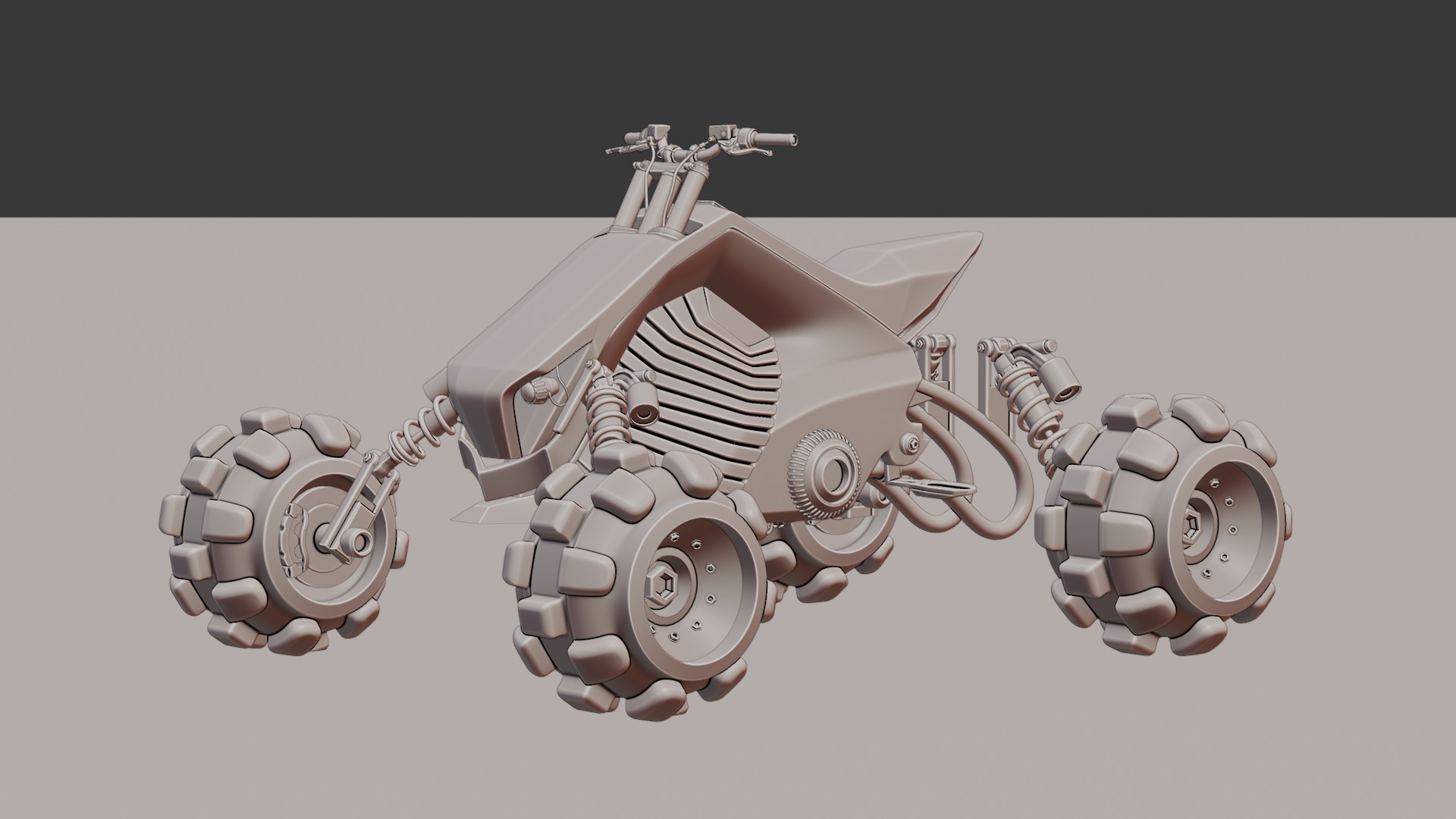 Futuristic Off-Road Quad Bike 3D model_64