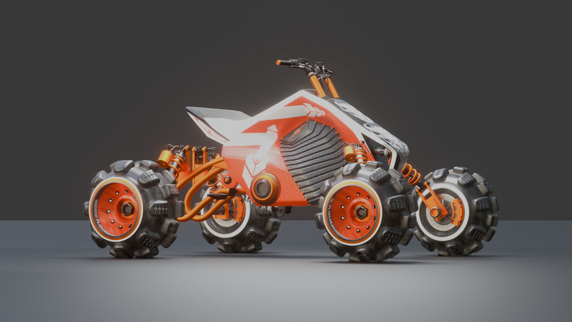 Futuristic Off-Road Quad Bike 3D model_17