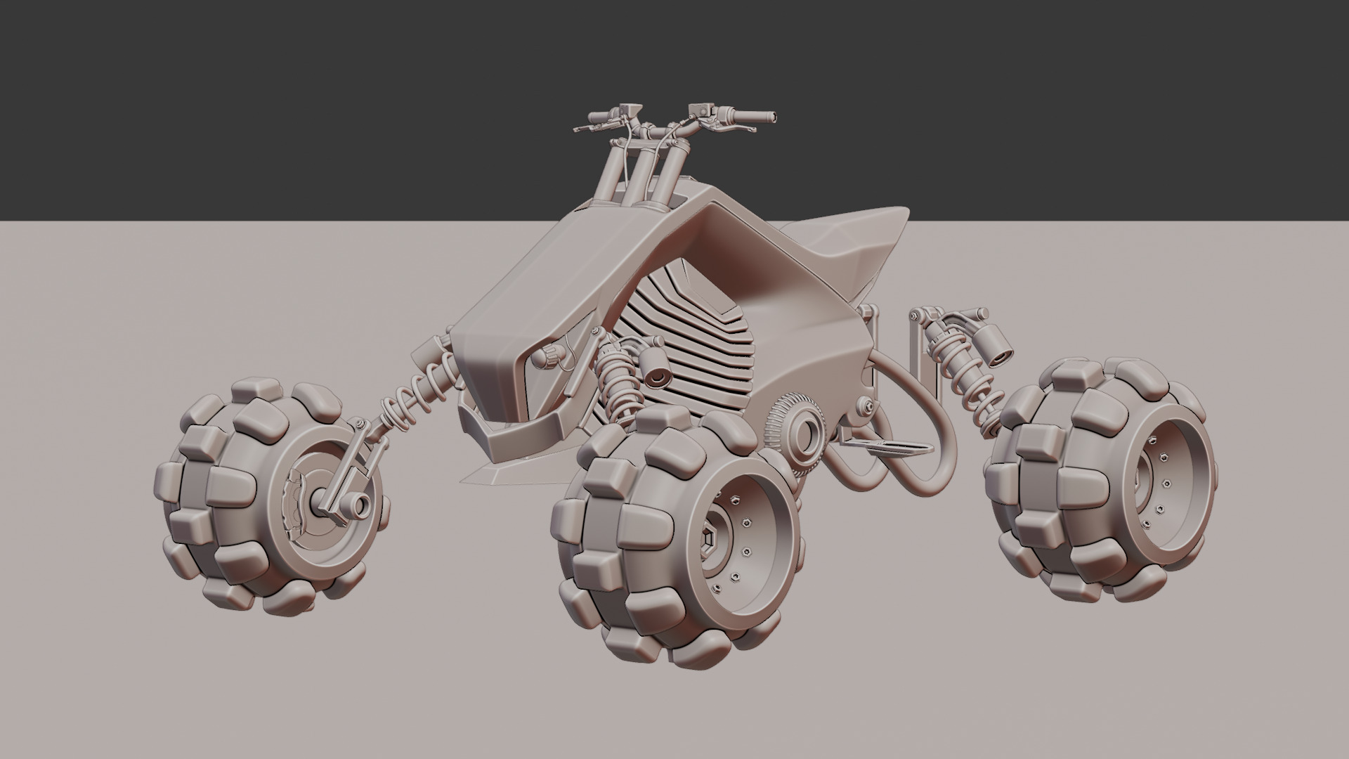 Futuristic Off-Road Quad Bike 3D model_65
