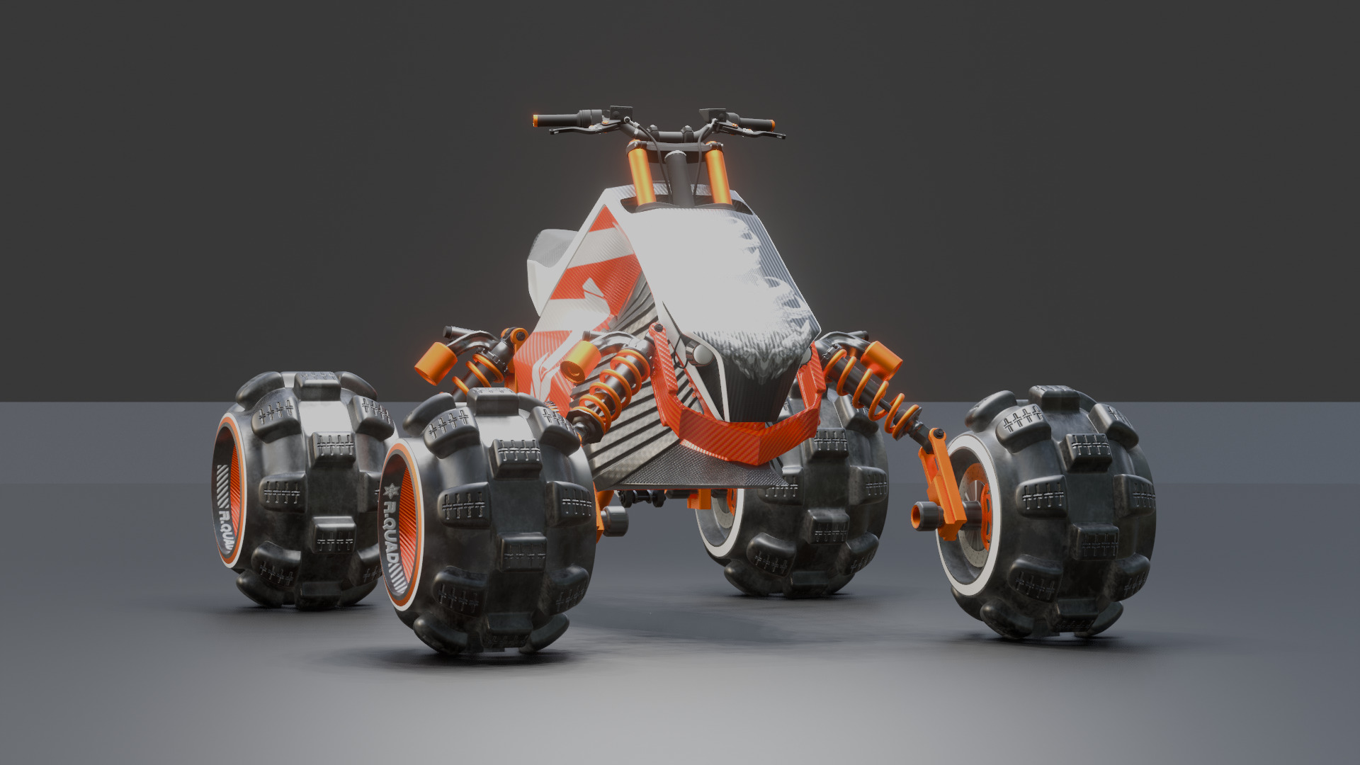 Futuristic Off-Road Quad Bike 3D model_20
