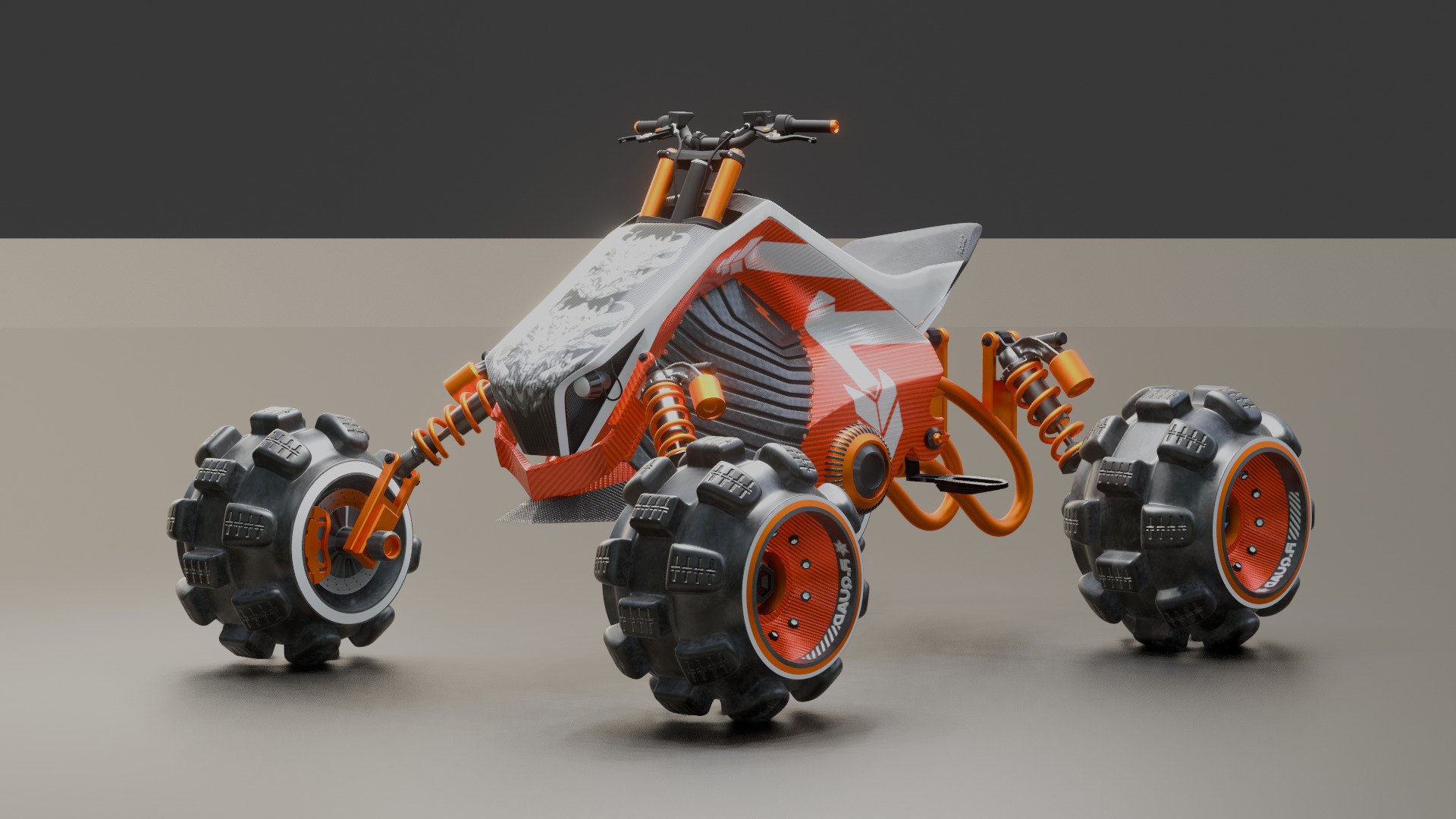 Futuristic Off-Road Quad Bike 3D model_35