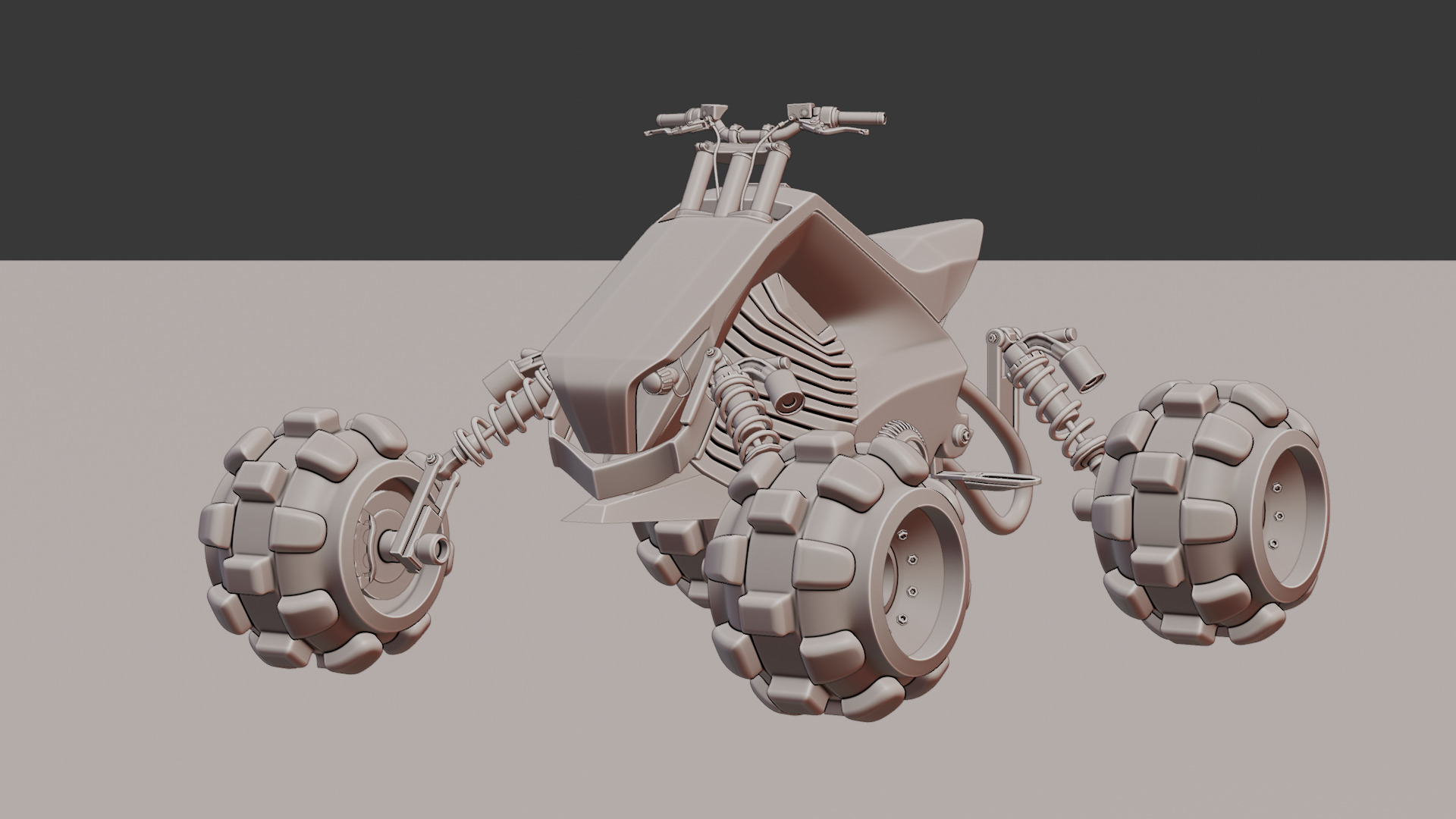 Futuristic Off-Road Quad Bike 3D model_59