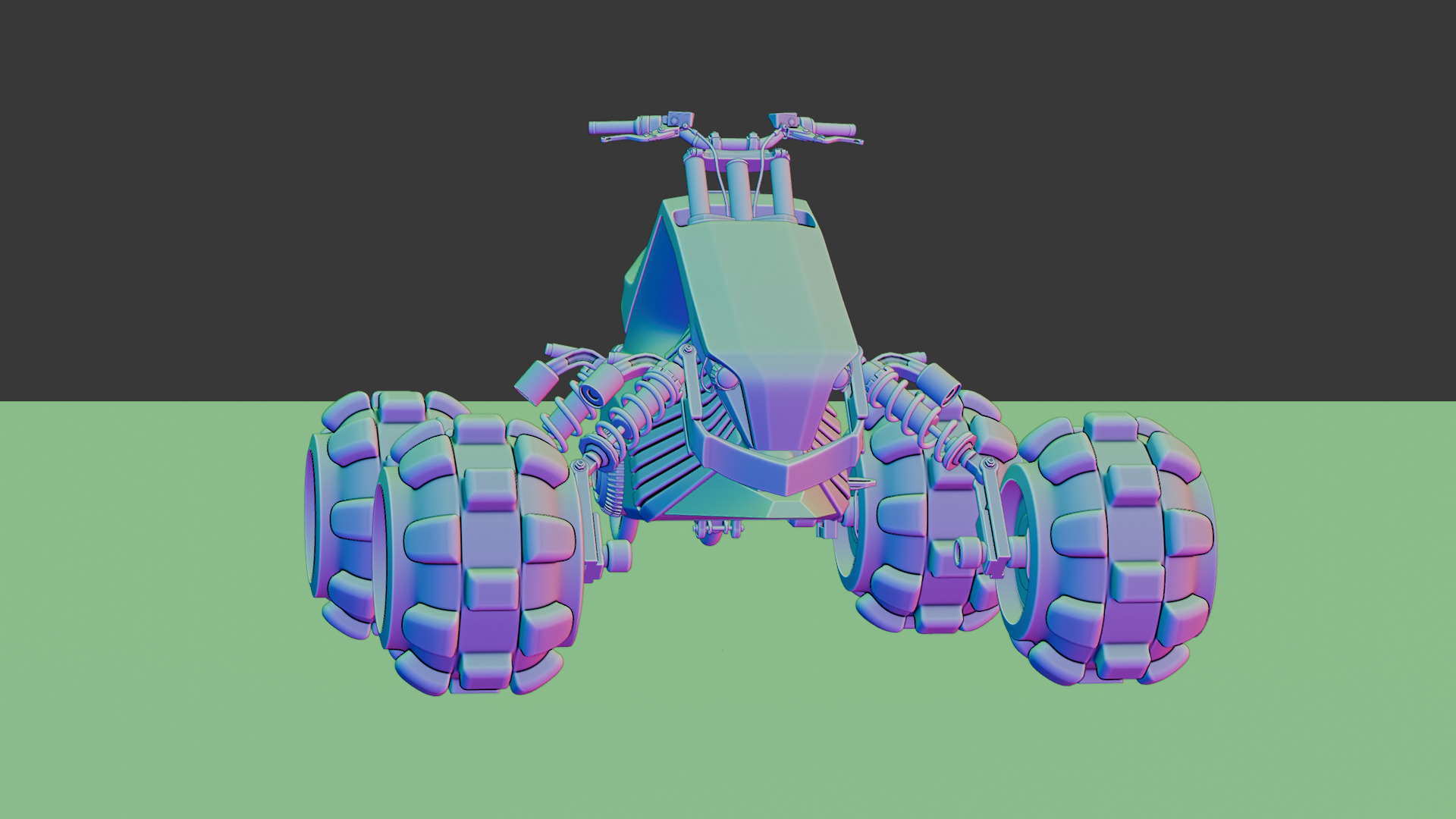 Futuristic Off-Road Quad Bike 3D model_53