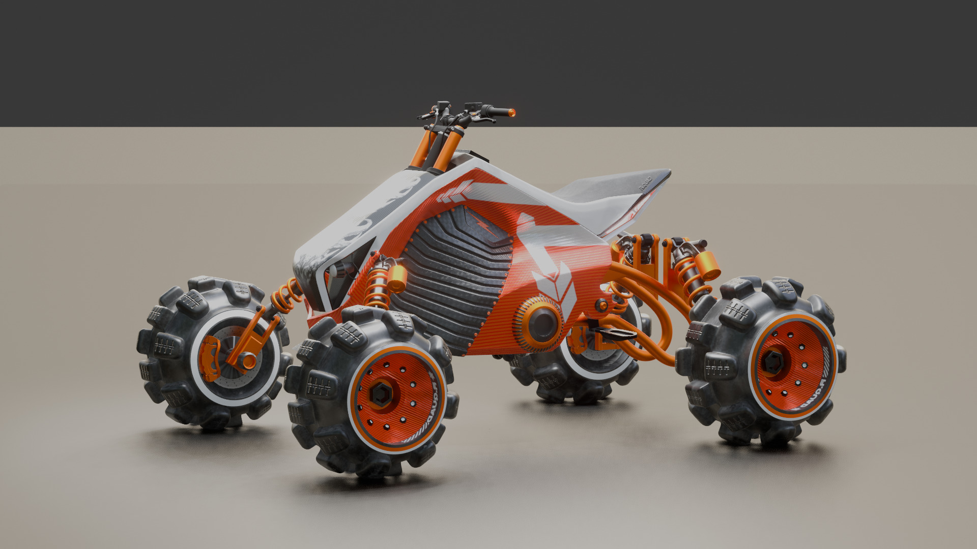 Futuristic Off-Road Quad Bike 3D model_38