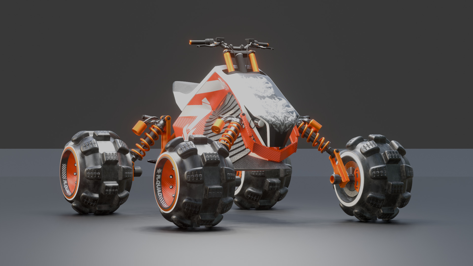 Futuristic Off-Road Quad Bike 3D model_21
