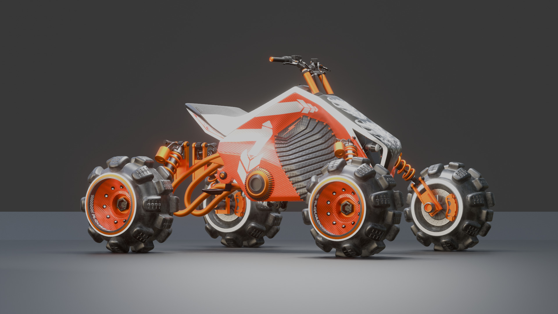 Futuristic Off-Road Quad Bike 3D model_14