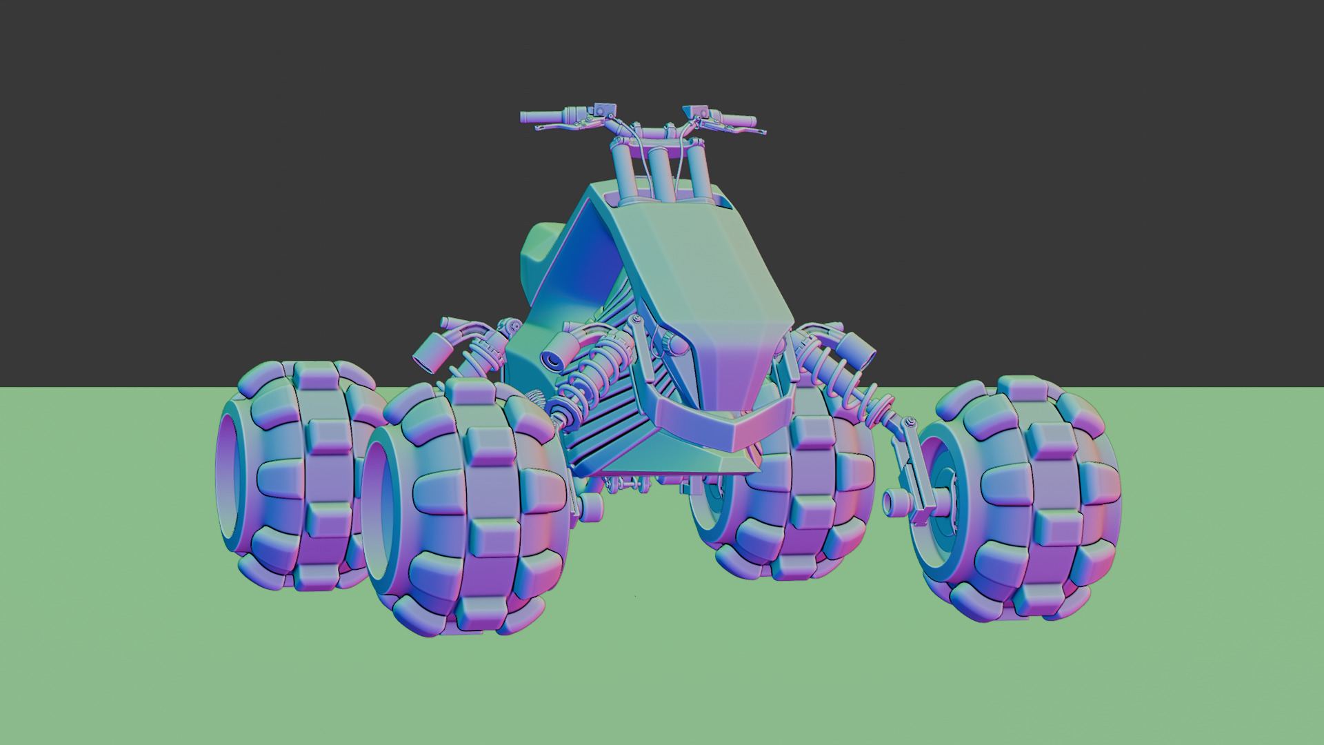 Futuristic Off-Road Quad Bike 3D model_51
