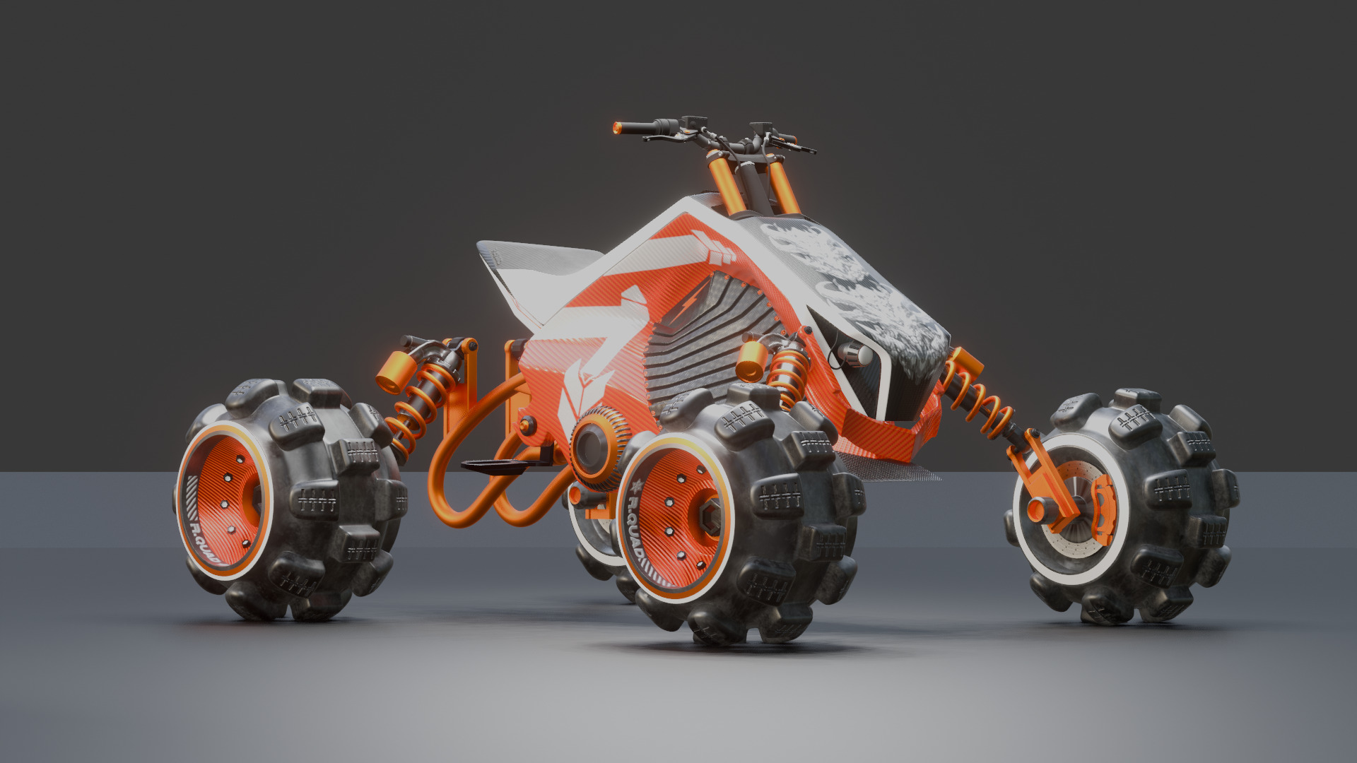 Futuristic Off-Road Quad Bike 3D model_18