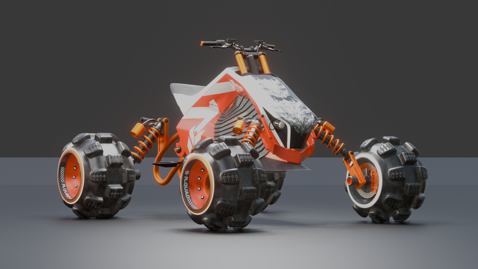 Futuristic Off-Road Quad Bike 3D model_23