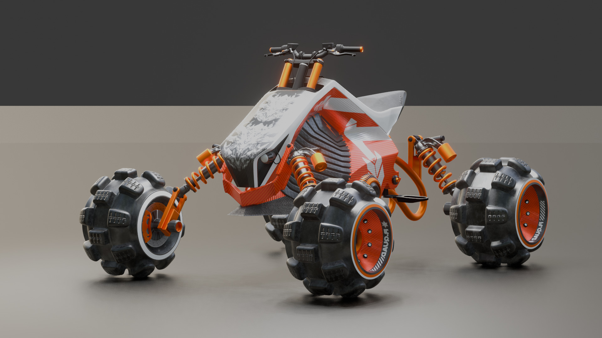 Futuristic Off-Road Quad Bike 3D model_31