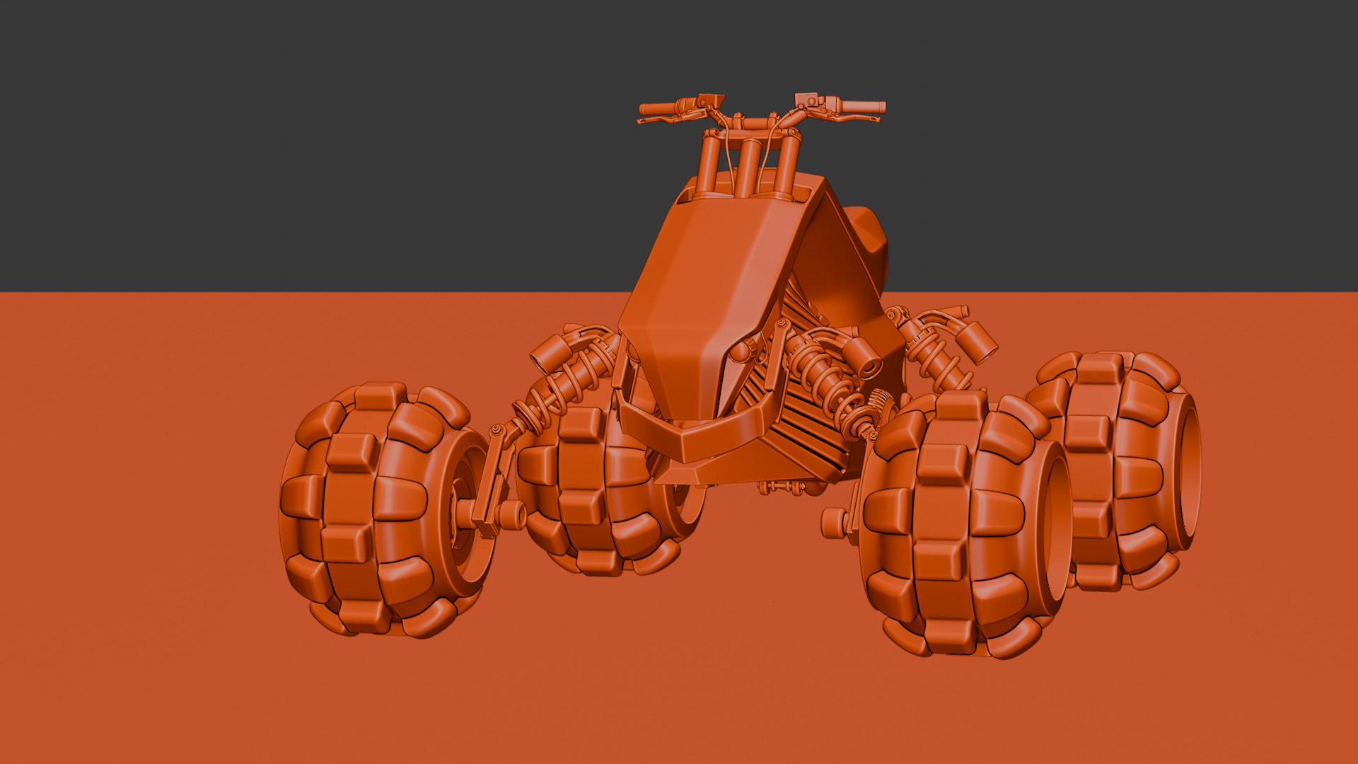 Futuristic Off-Road Quad Bike 3D model_62