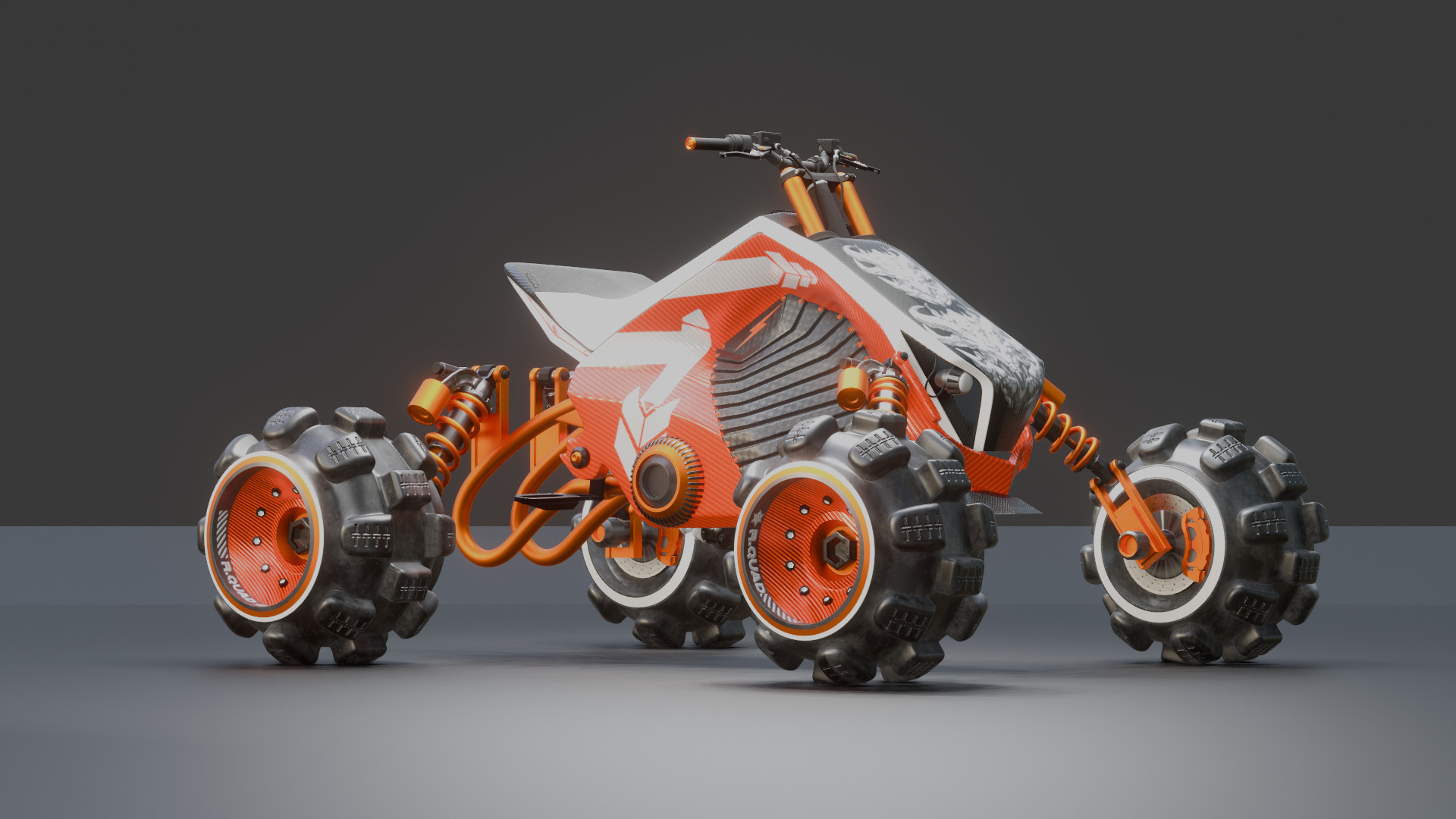Futuristic Off-Road Quad Bike 3D model_12