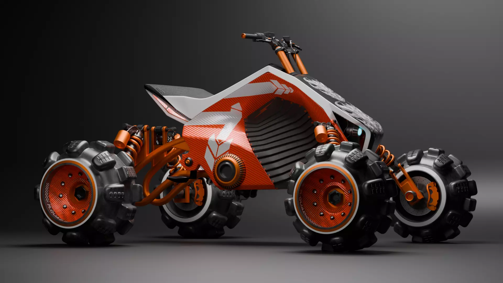 Futuristic Off-Road Quad Bike 3D model_0
