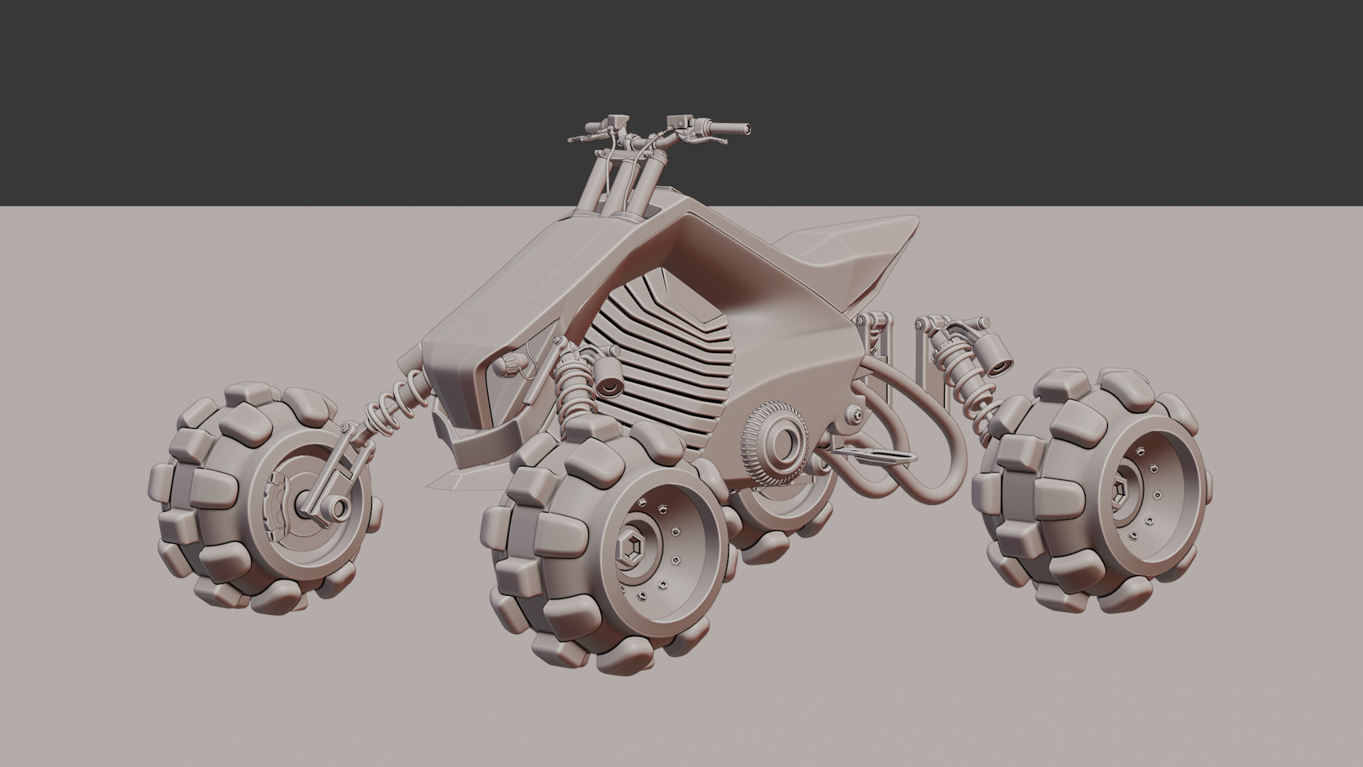Futuristic Off-Road Quad Bike 3D model_69