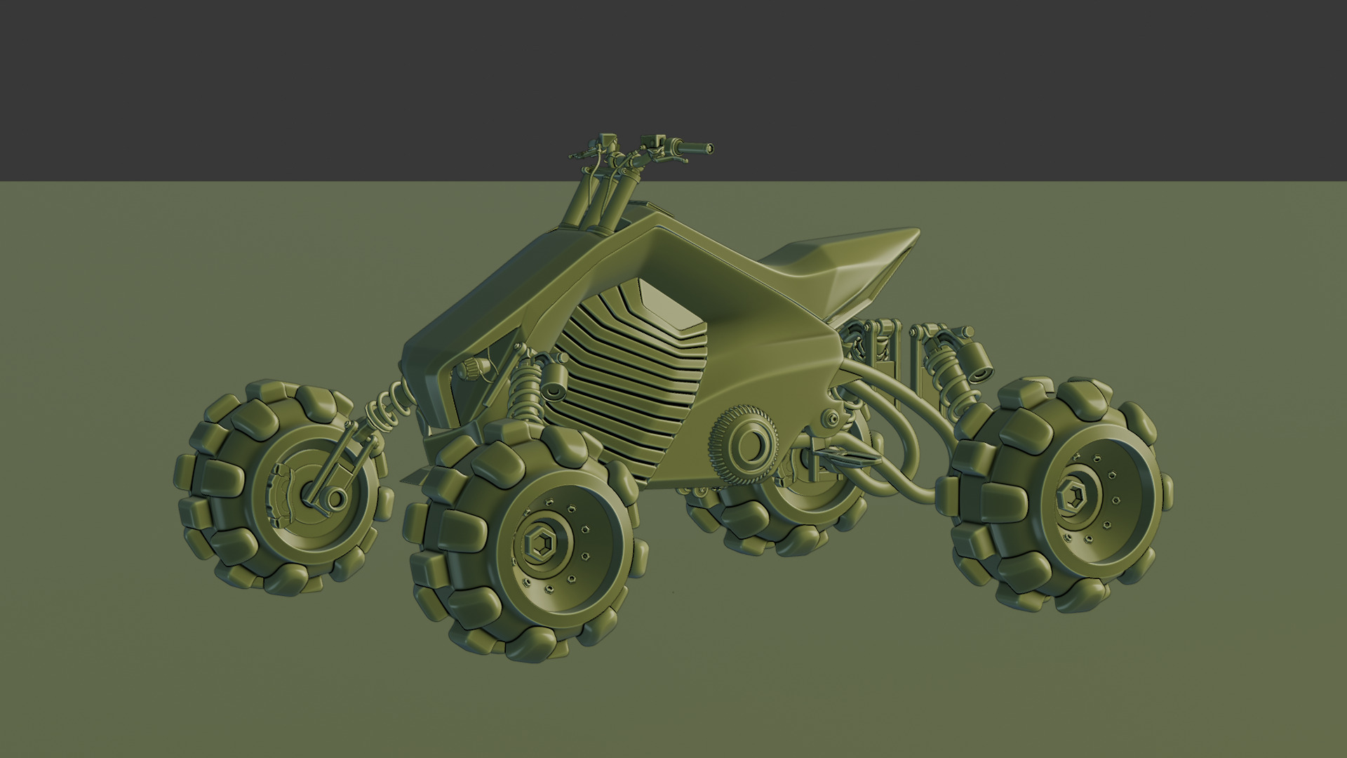 Futuristic Off-Road Quad Bike 3D model_66