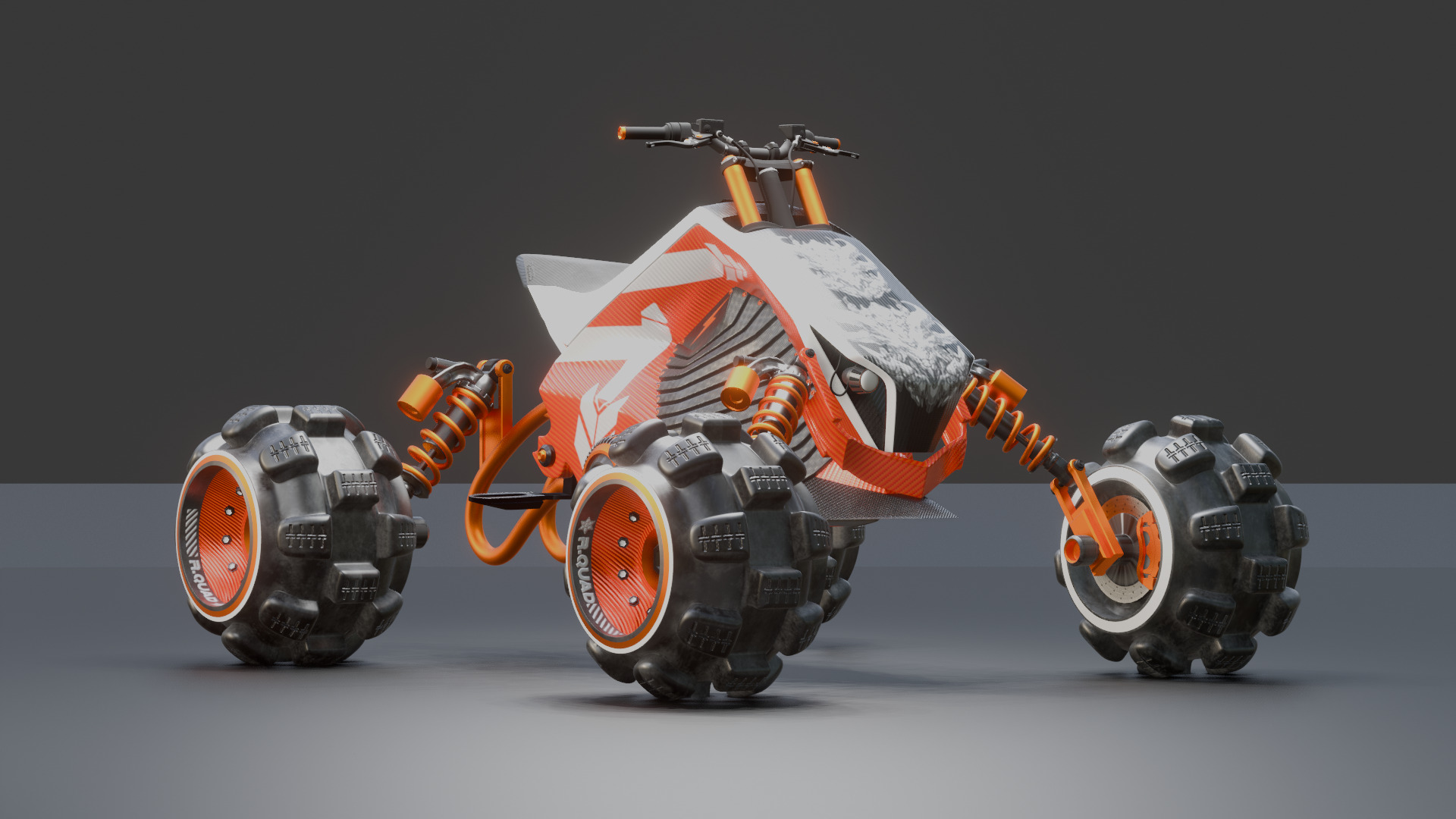 Futuristic Off-Road Quad Bike 3D model_28