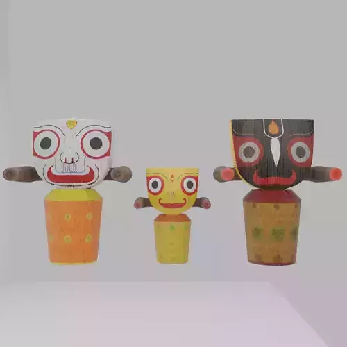 Lord Jagganath Low-poly 3D model