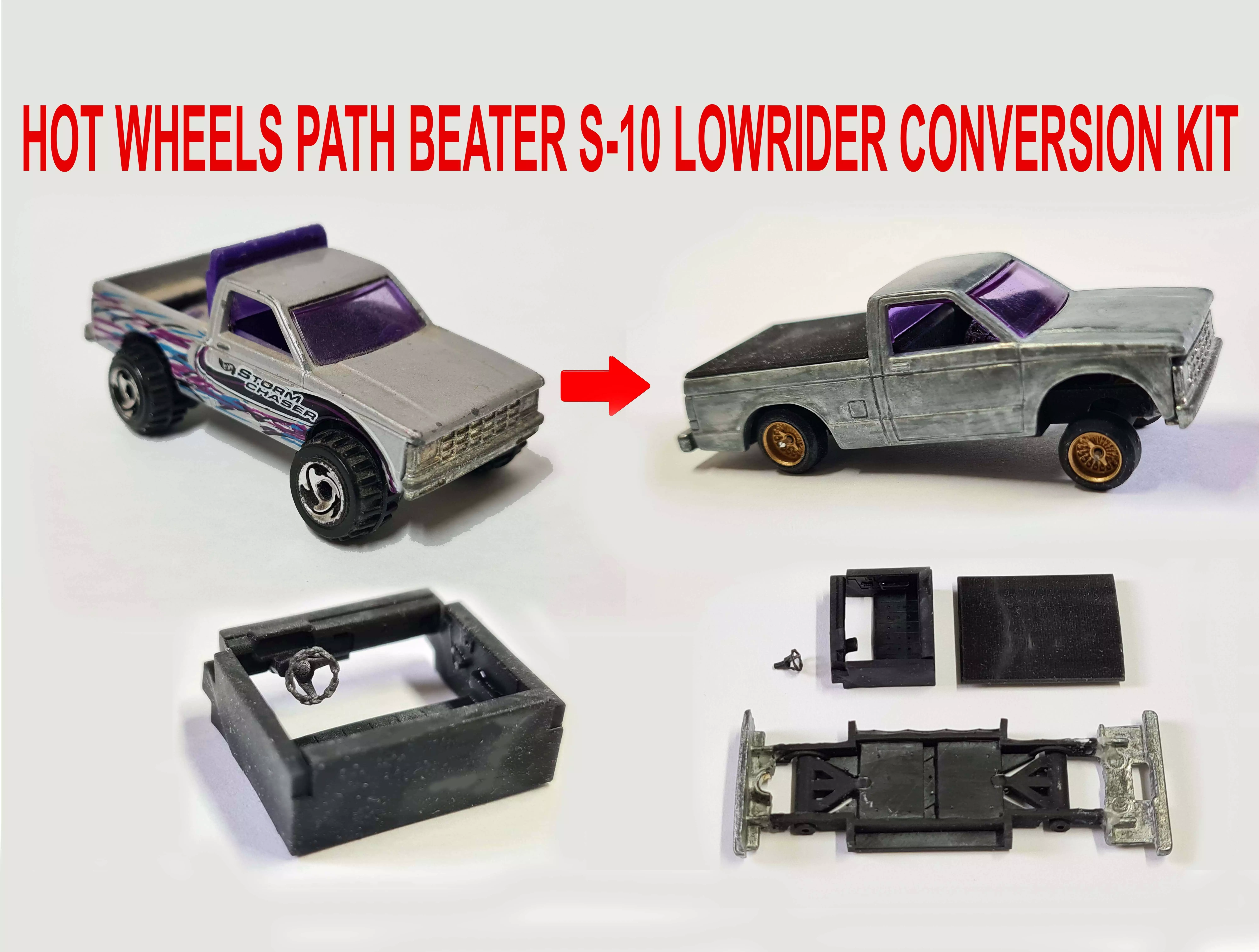 Hot Wheels Chevy S-10 Path Beater lowrider kit 3D print model_0