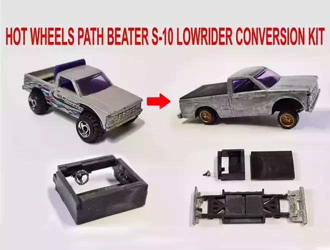 Hot Wheels Chevy S-10 Path Beater lowrider kit