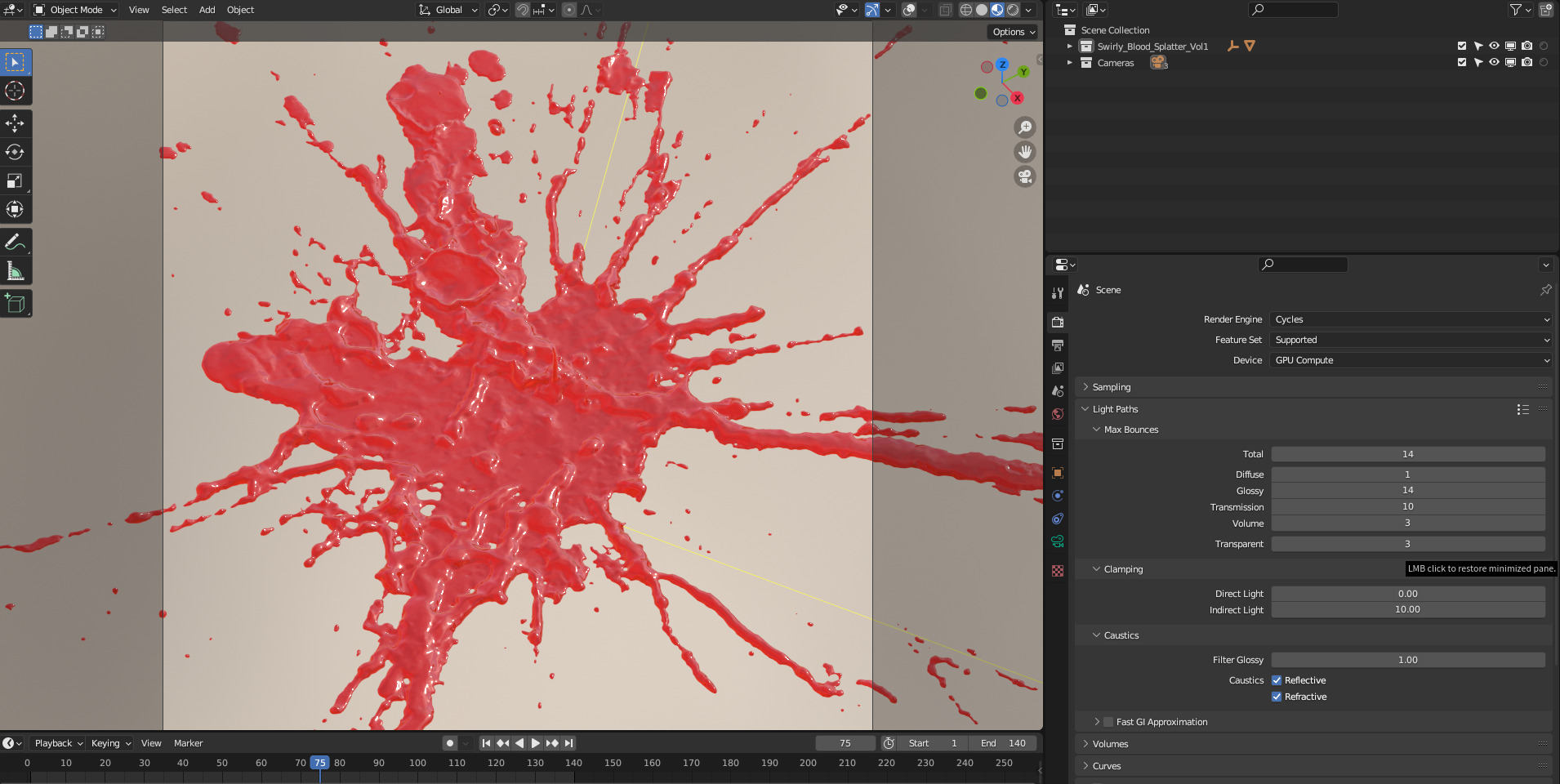 Swirly Blood Splatter vol1 2 3D model_5