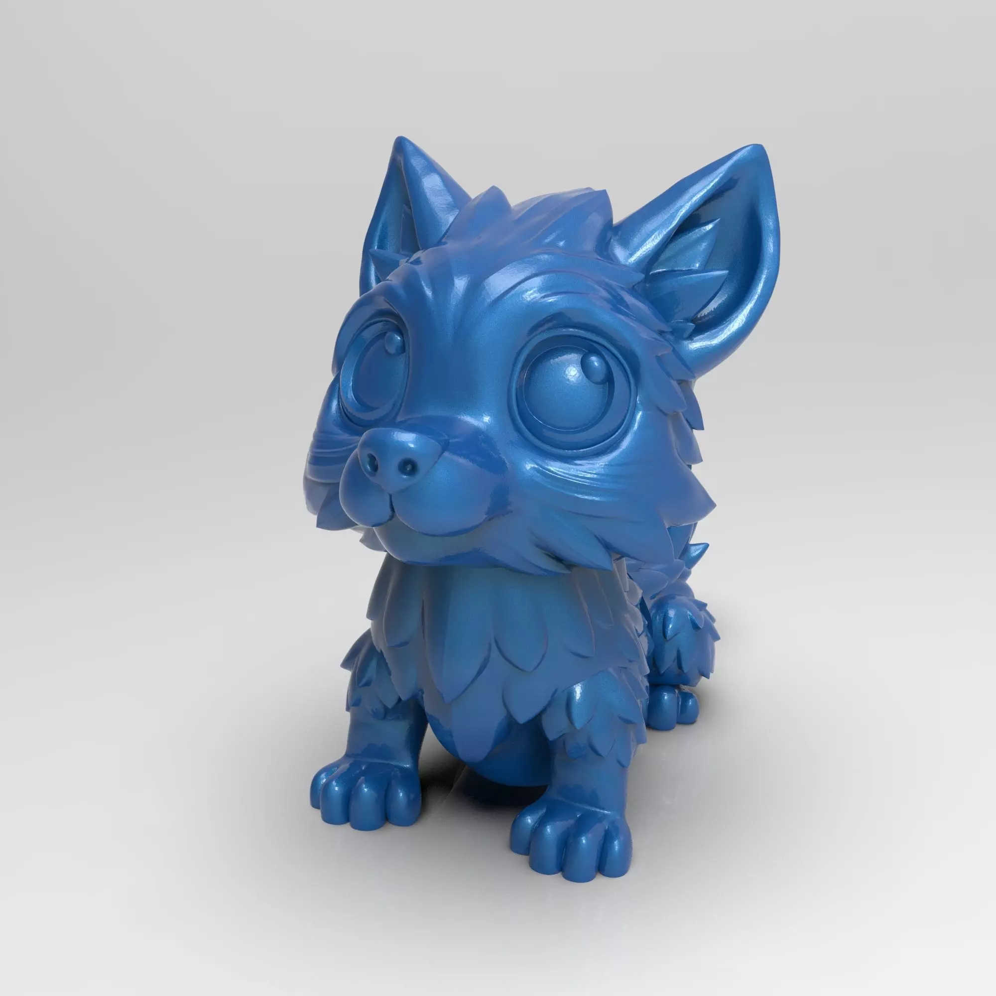 Flexi Articulated Wolf Toy 3D print model_0