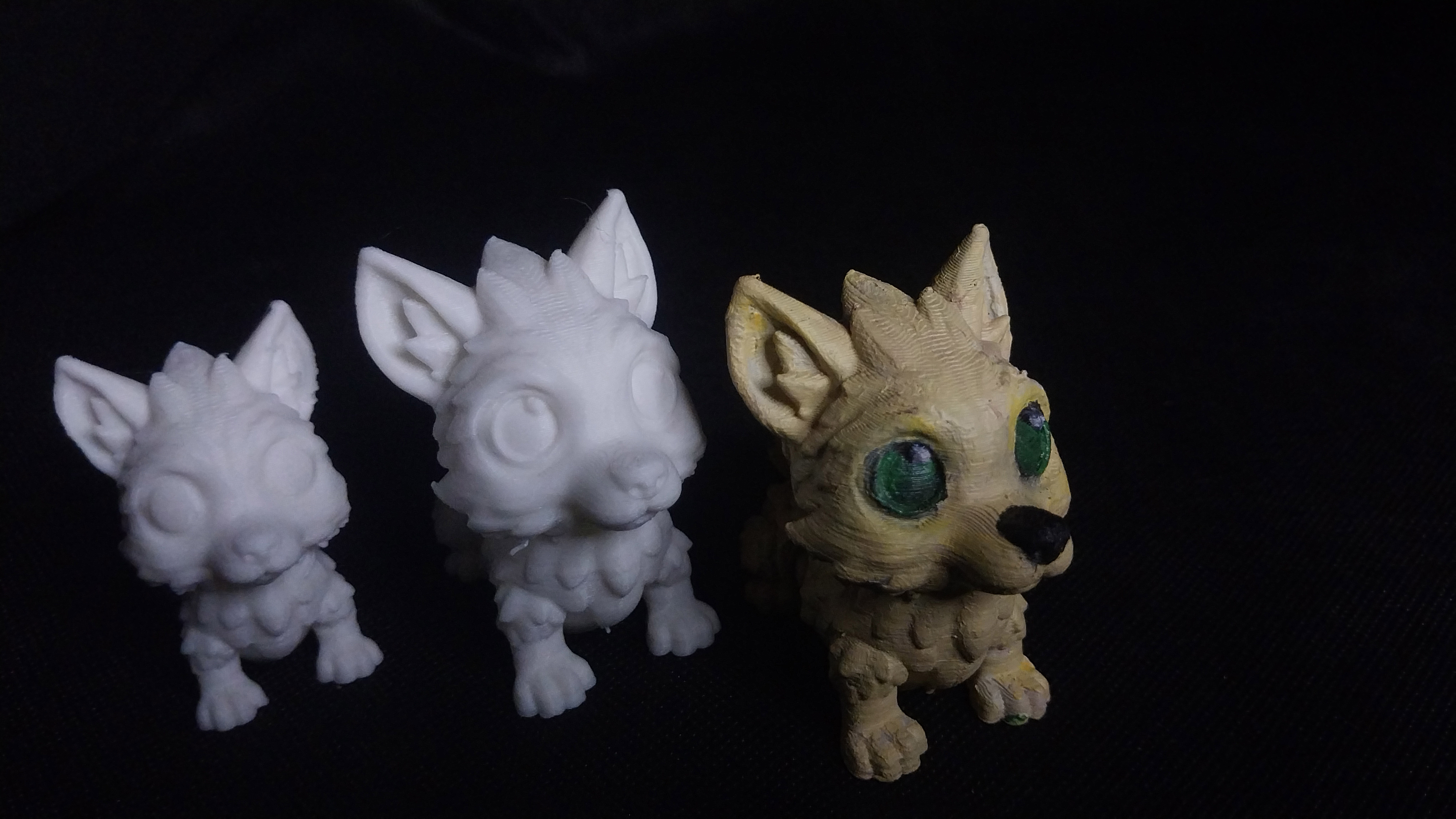 Flexi Articulated Wolf Toy 3D print model_11