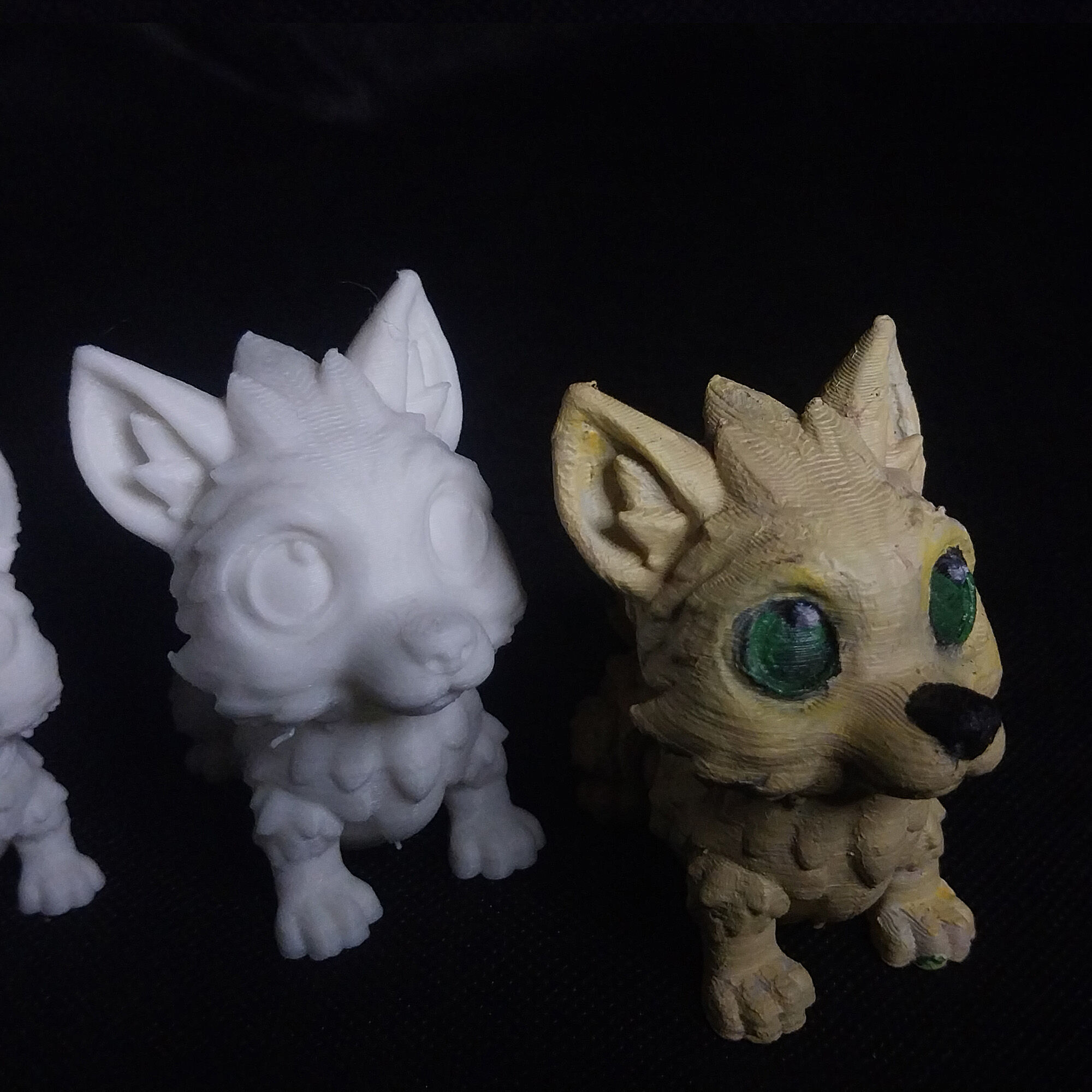 Flexi Articulated Wolf Toy 3D print model_4