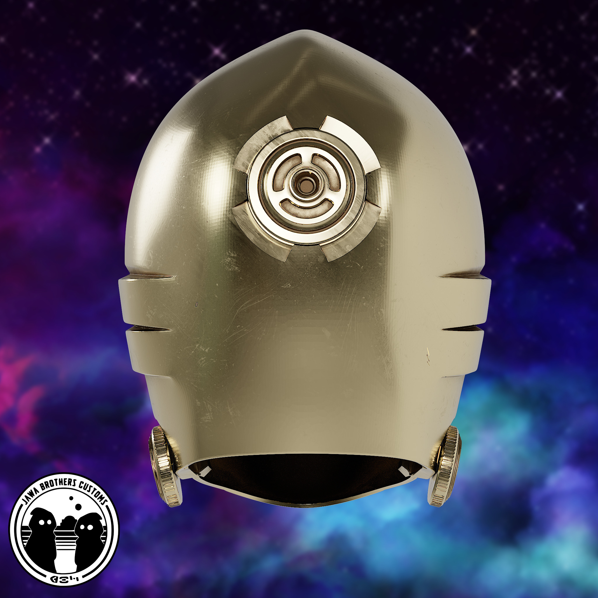 C3PO Helmet STL 3D print model_2