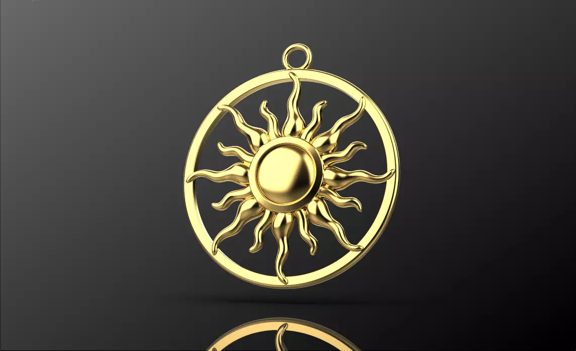 Sun pendant 070525 3D print model_0