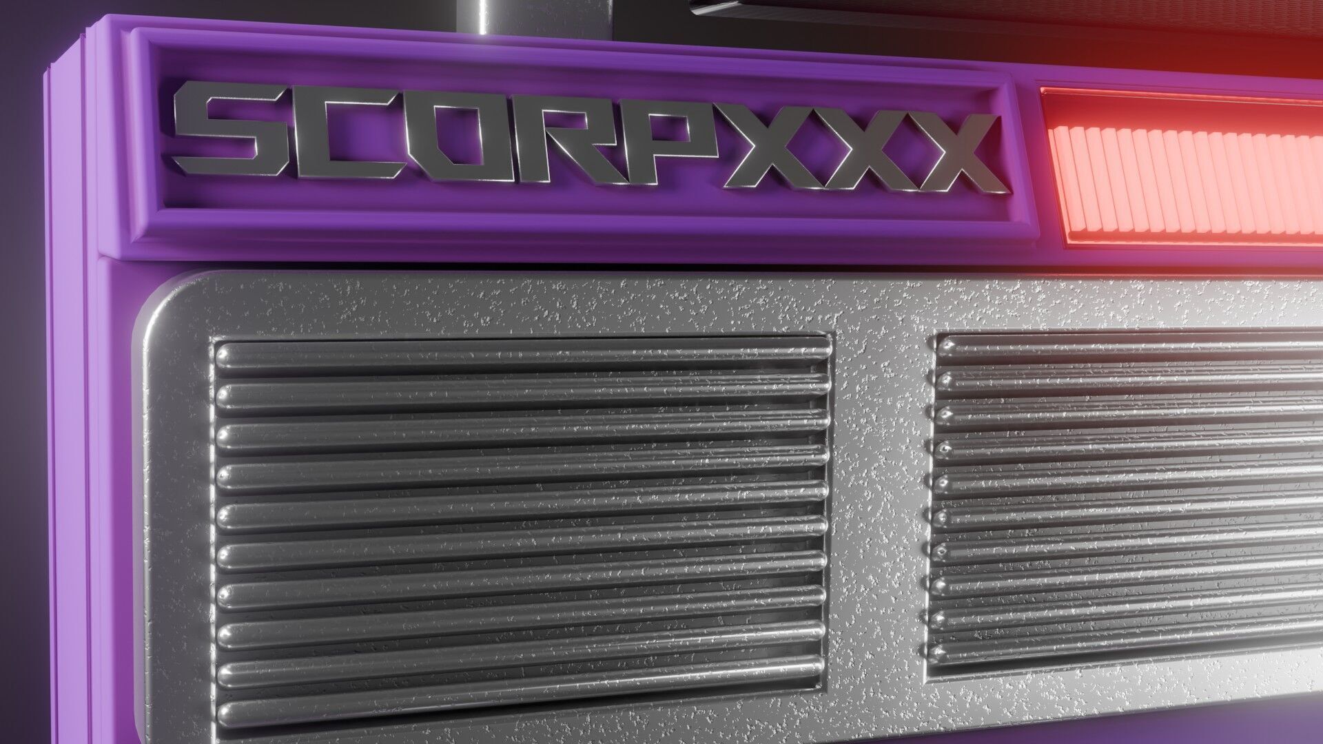 Retro Tape Recorder Magnetophone - Game Ready Low-poly 3D model_8