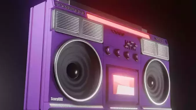 Retro Tape Recorder Magnetophone - Game Ready