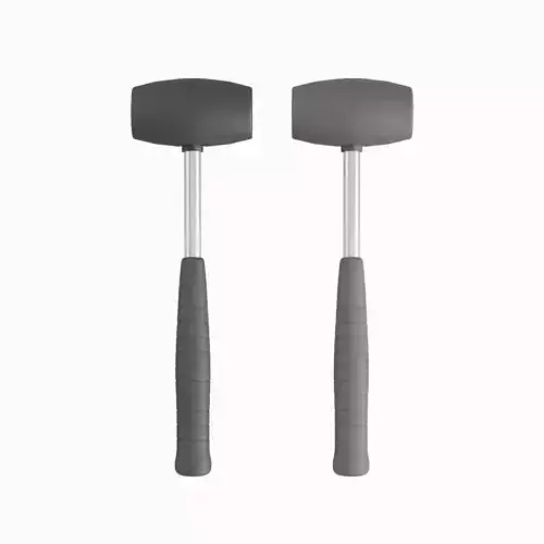 Industrial Rubber Hammer Set B 3D model
