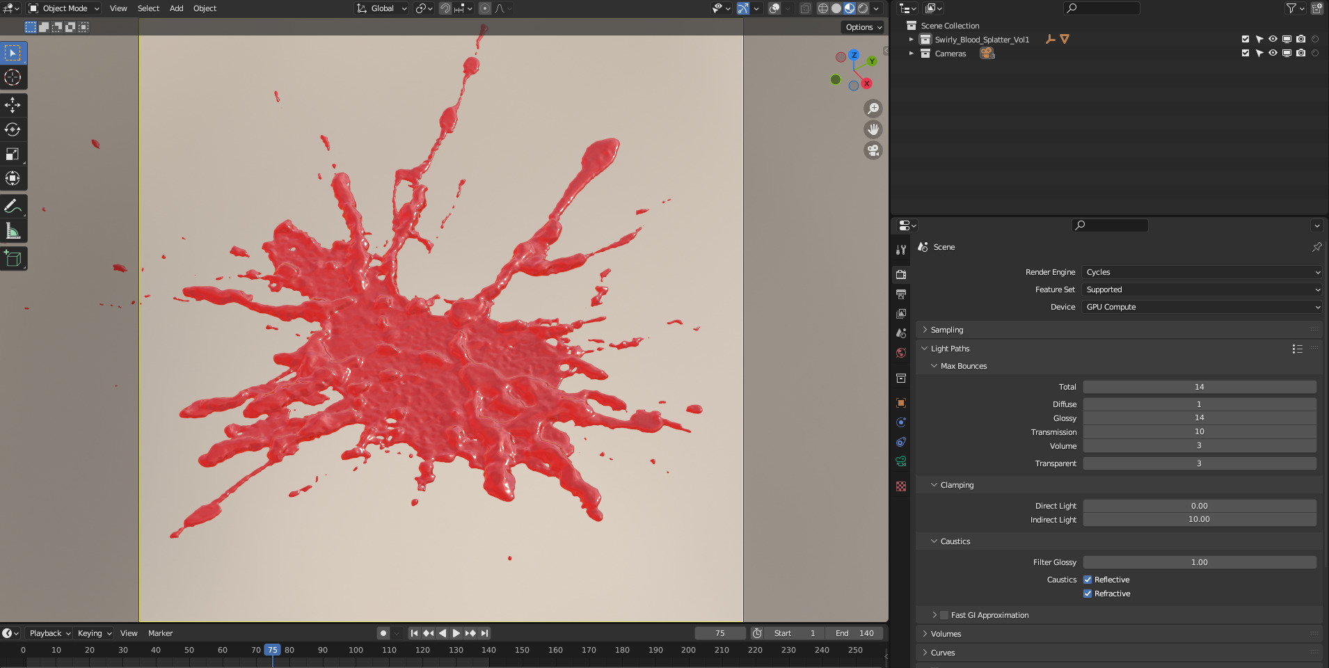 Swirly Blood Splatter vol1 1 3D model_6